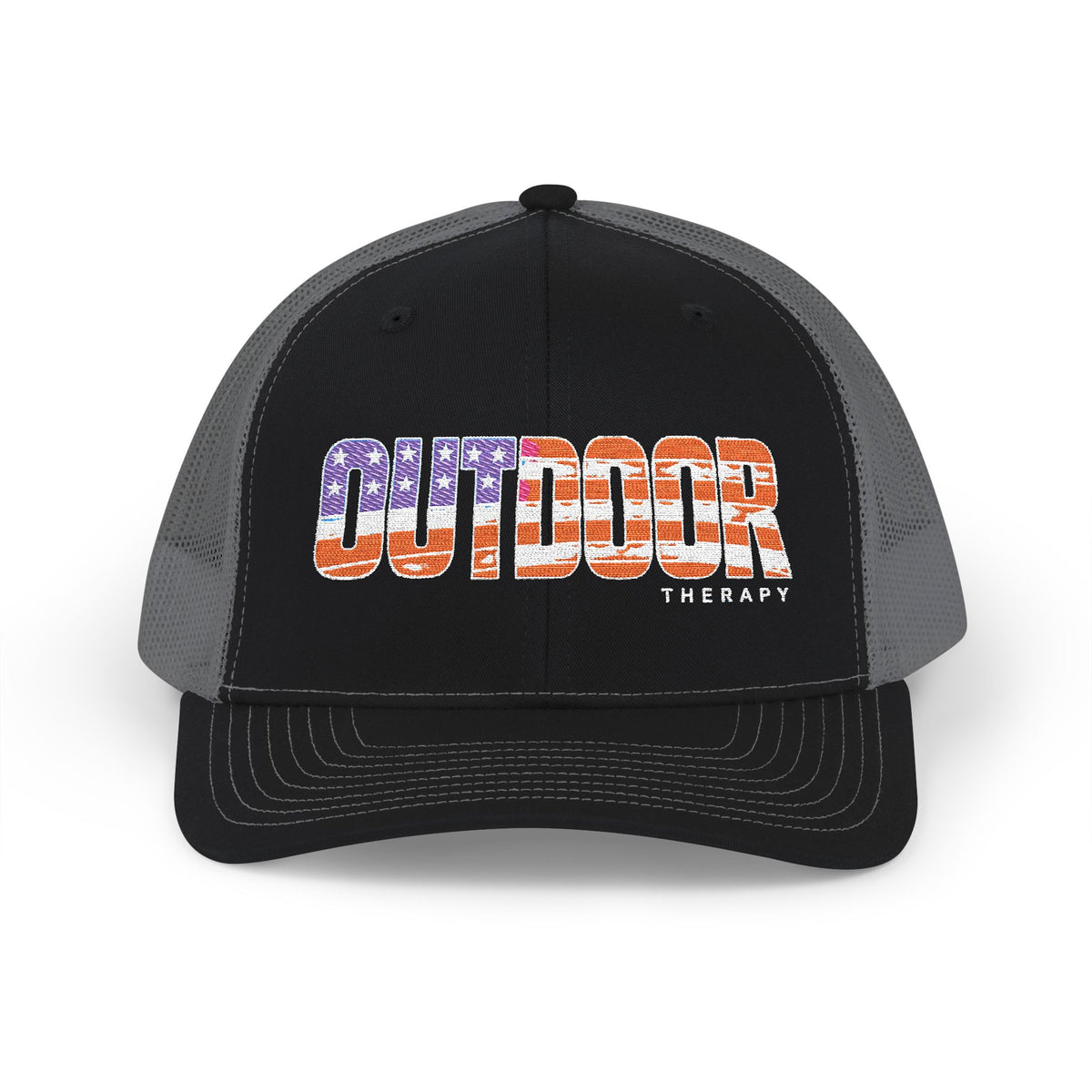 Outdoor Therapy American Flag Trucker Hat Embroidered