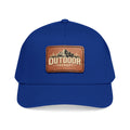 Mid Profile Baseball Cap with Leather Patch (Rectangle)