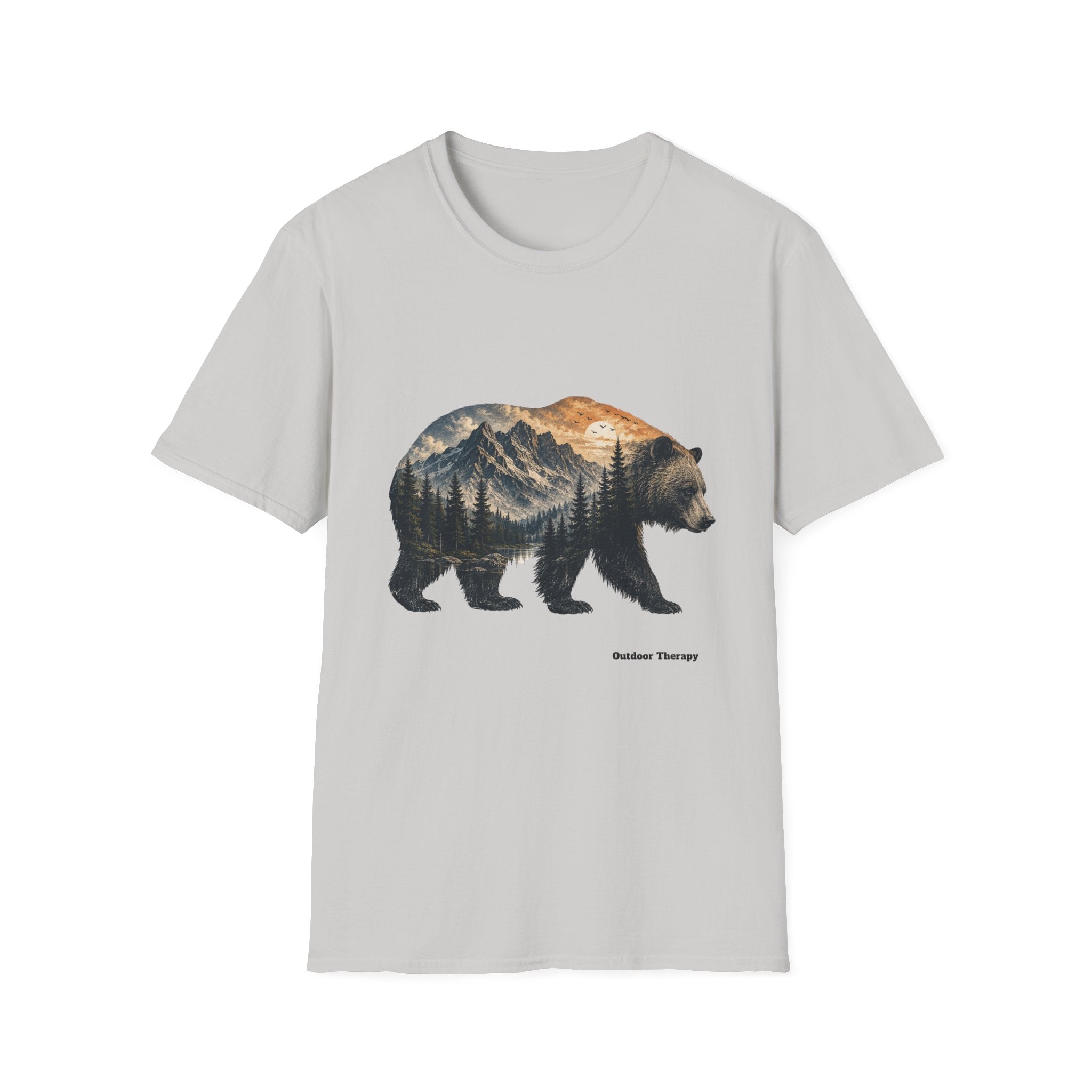Bear Mountain Tee — Scenic Forest Bear Graphic T-Shirt