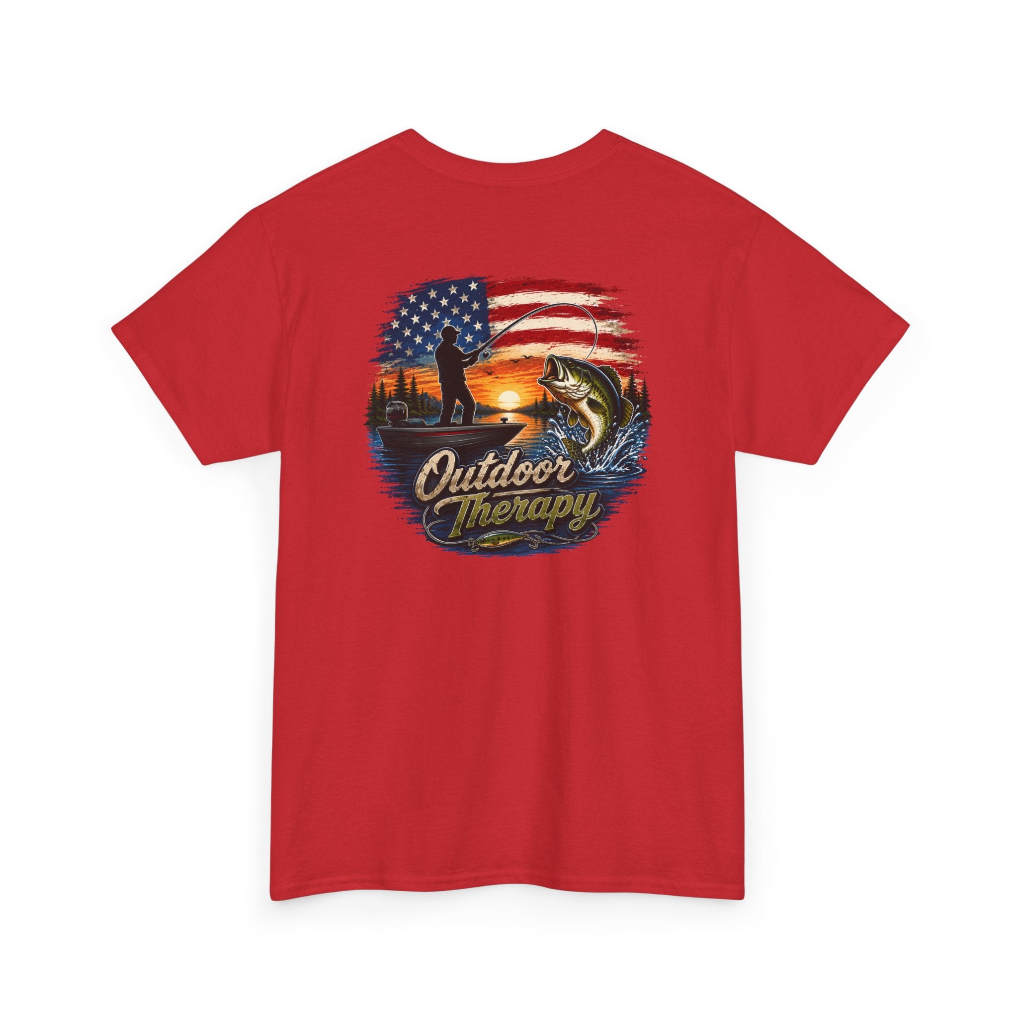 American Flag Fishing Tee
