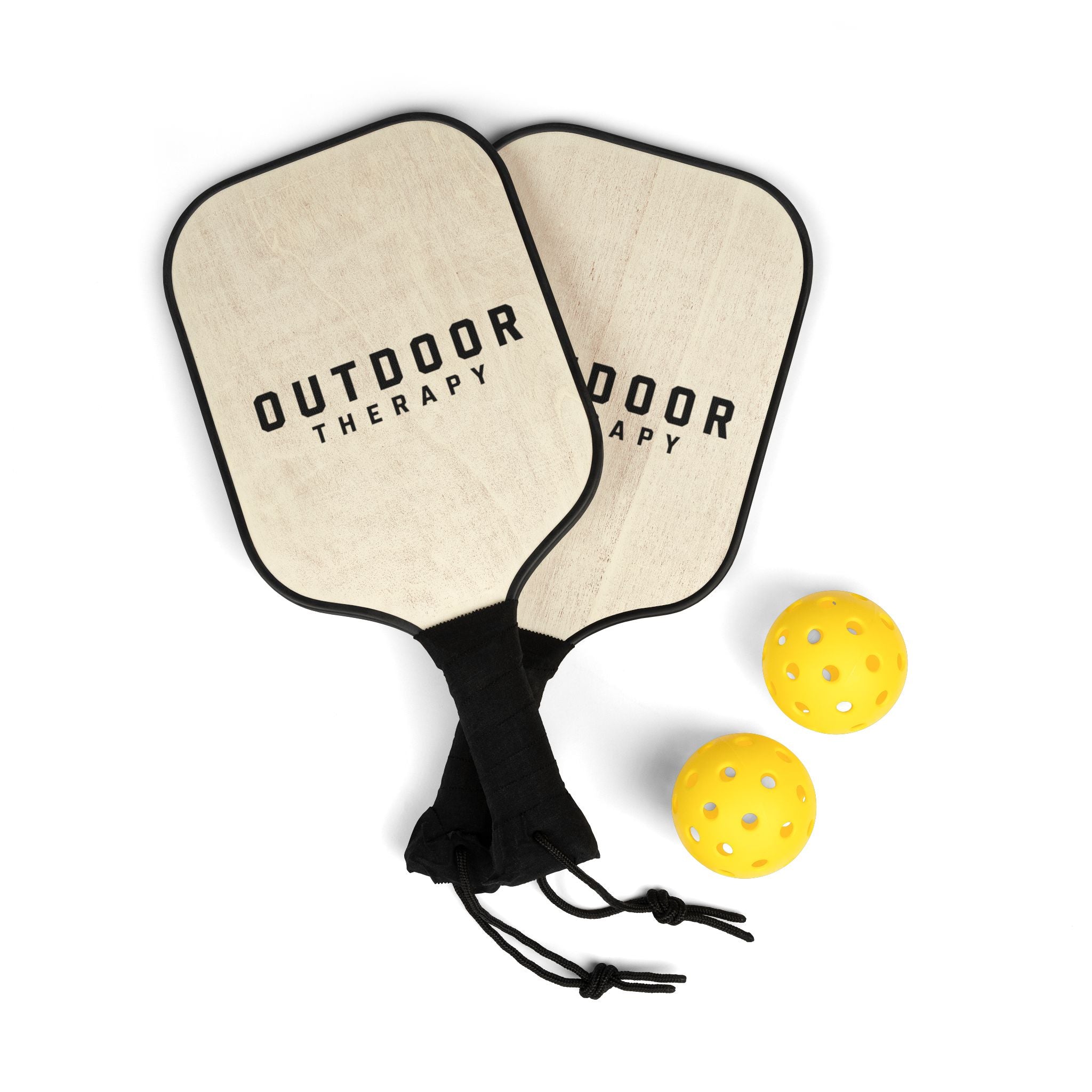 Pickleball Paddle Set — Outdoor Therapy Lightweight Kit with 2 Paddles & Balls