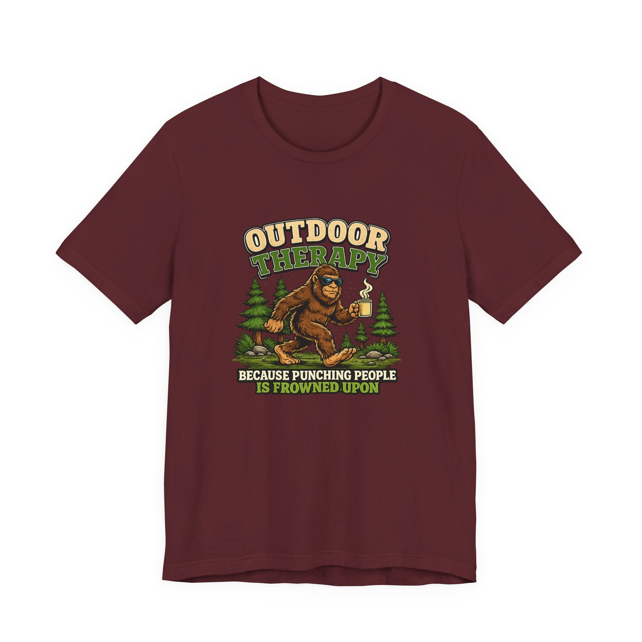 Outdoor Therapy T‑Shirt – Because Punching People Is frowned Upon Tee