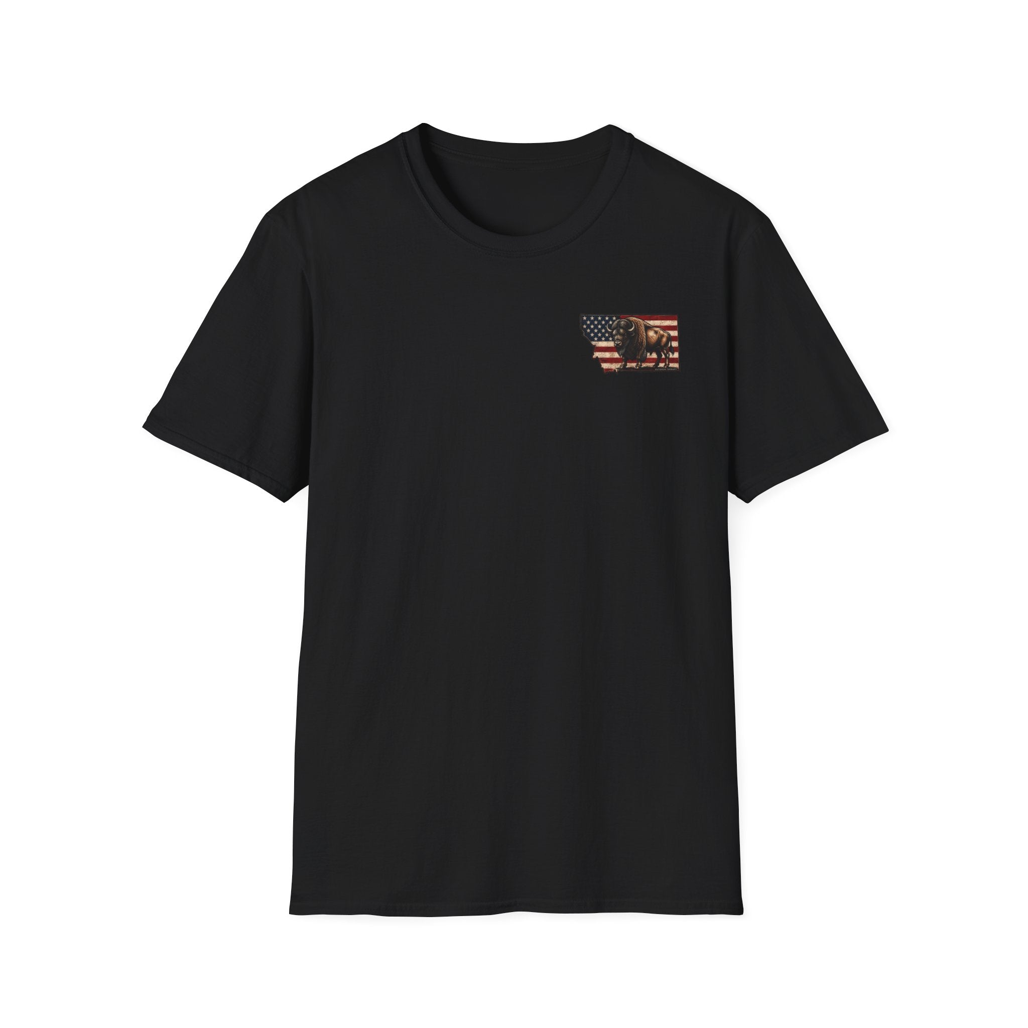 American Flag & Bison T-Shirt