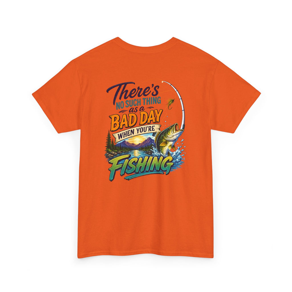 Fishing T-Shirt - There's No Such Thing as a Bad Day When You're Fishing Graphic Tee
