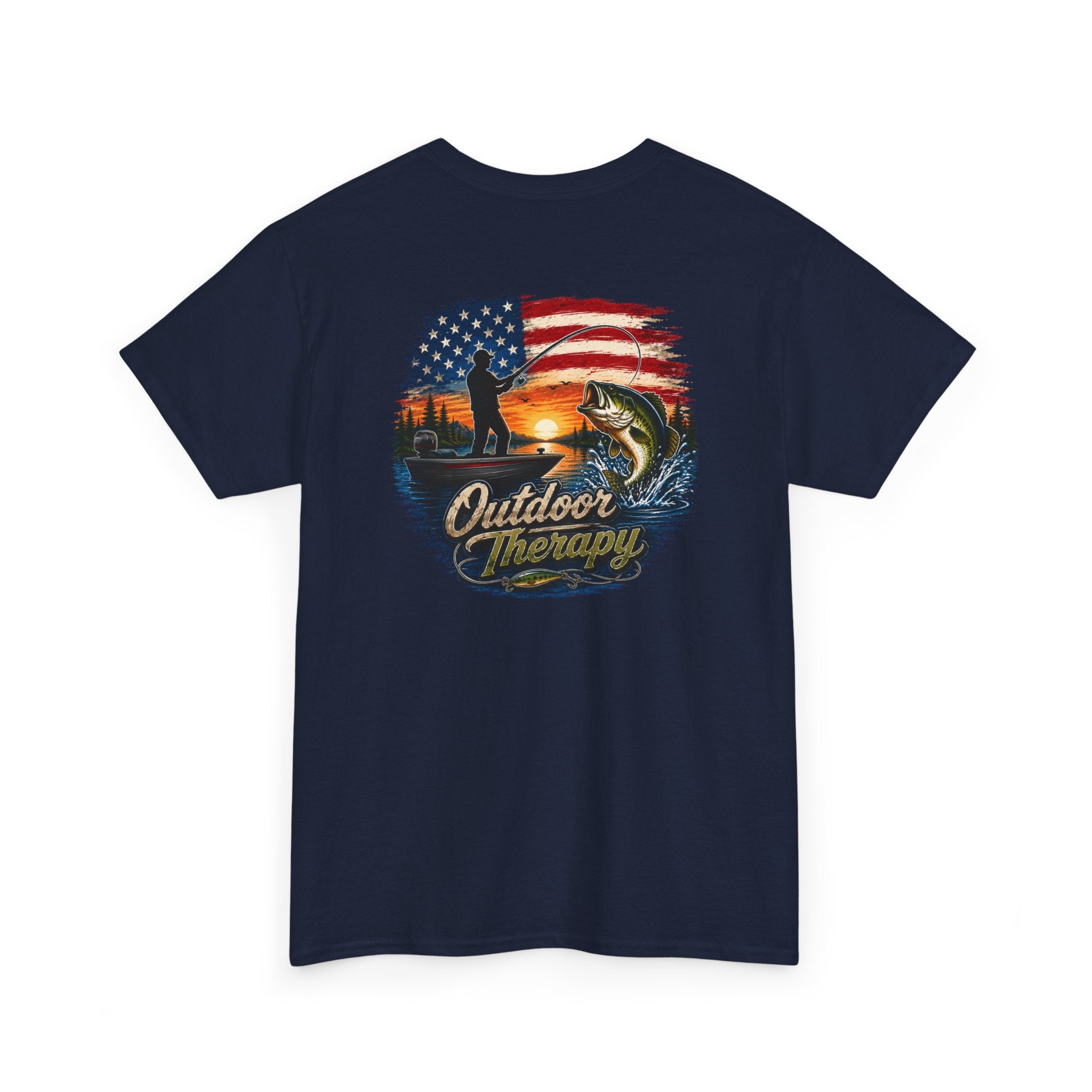 American Flag Fishing Tee