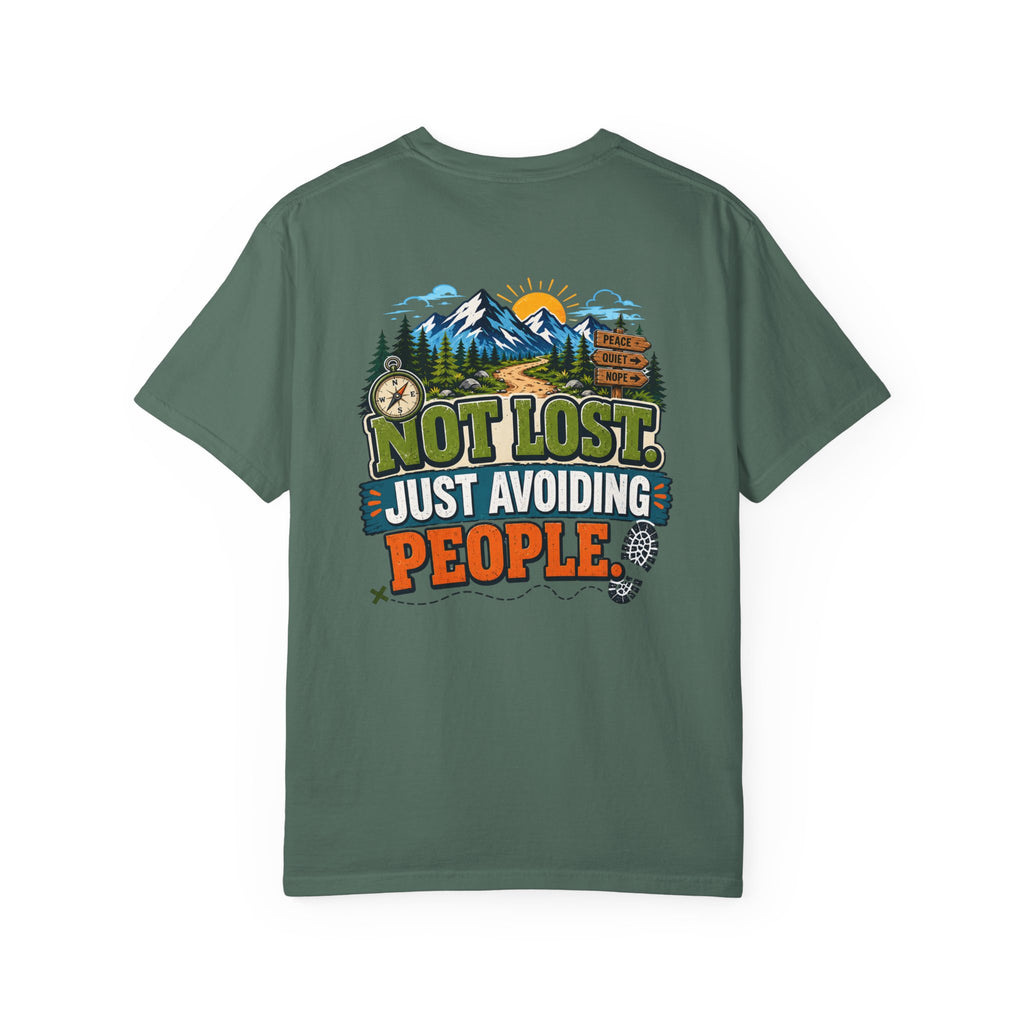 Not Lost Just Avoiding People T-Shirt — Outdoor Hiking Graphic Tee