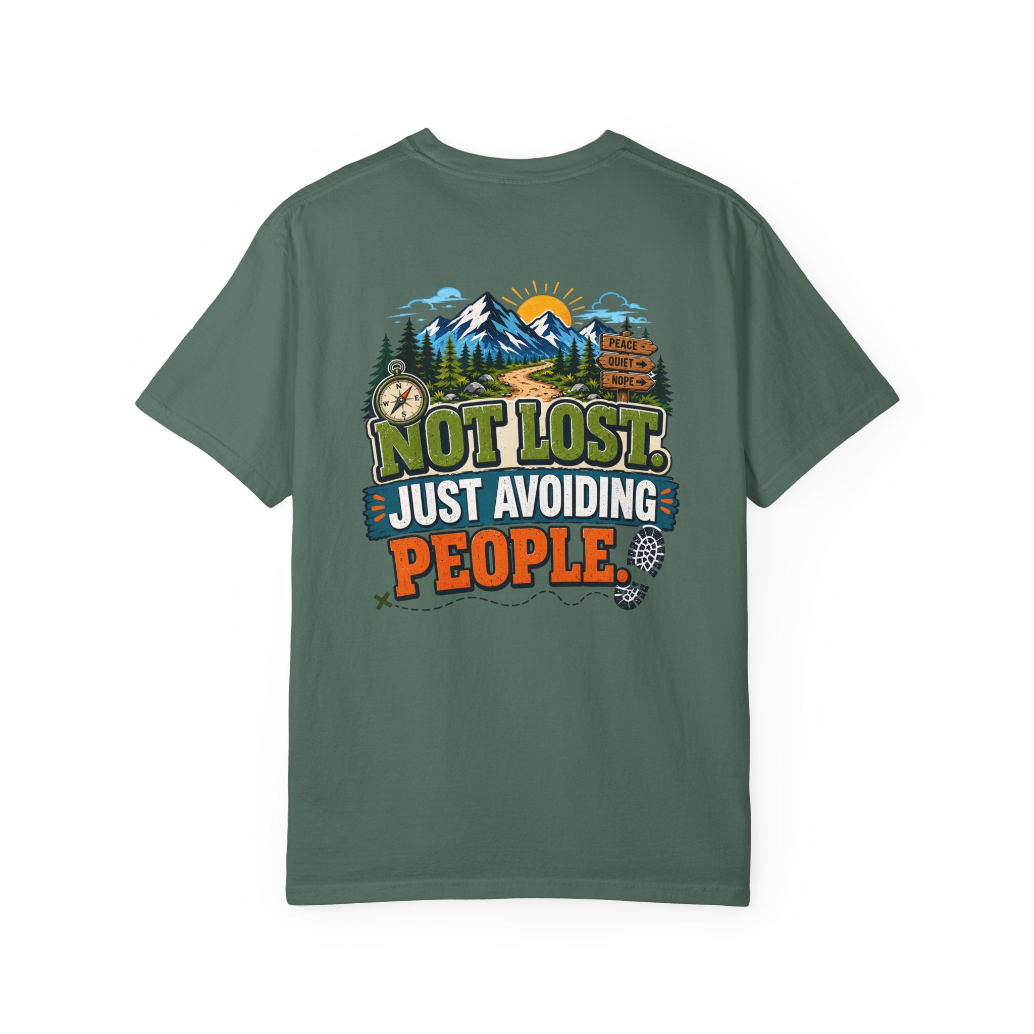 Not Lost Just Avoiding People T-Shirt — Outdoor Hiking Graphic Tee