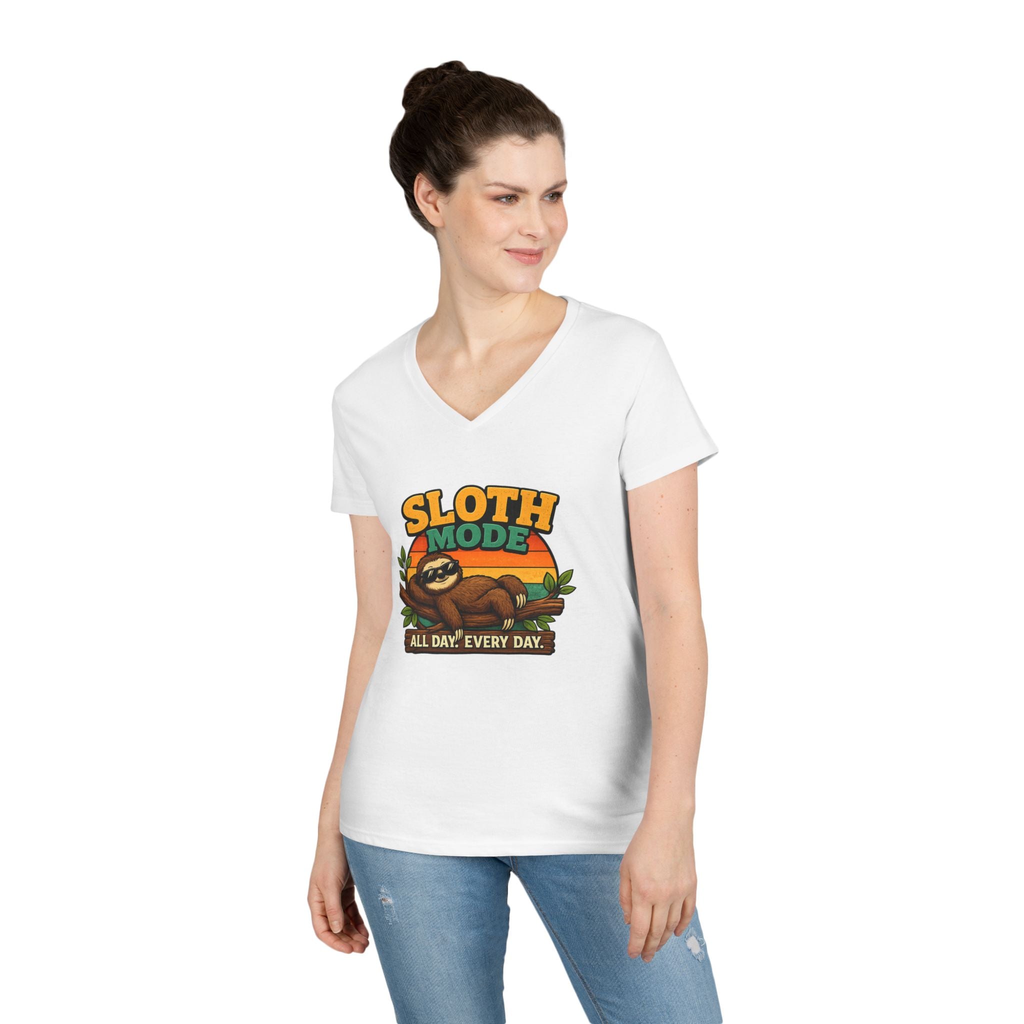 Sloth Mode V-Neck T-Shirt