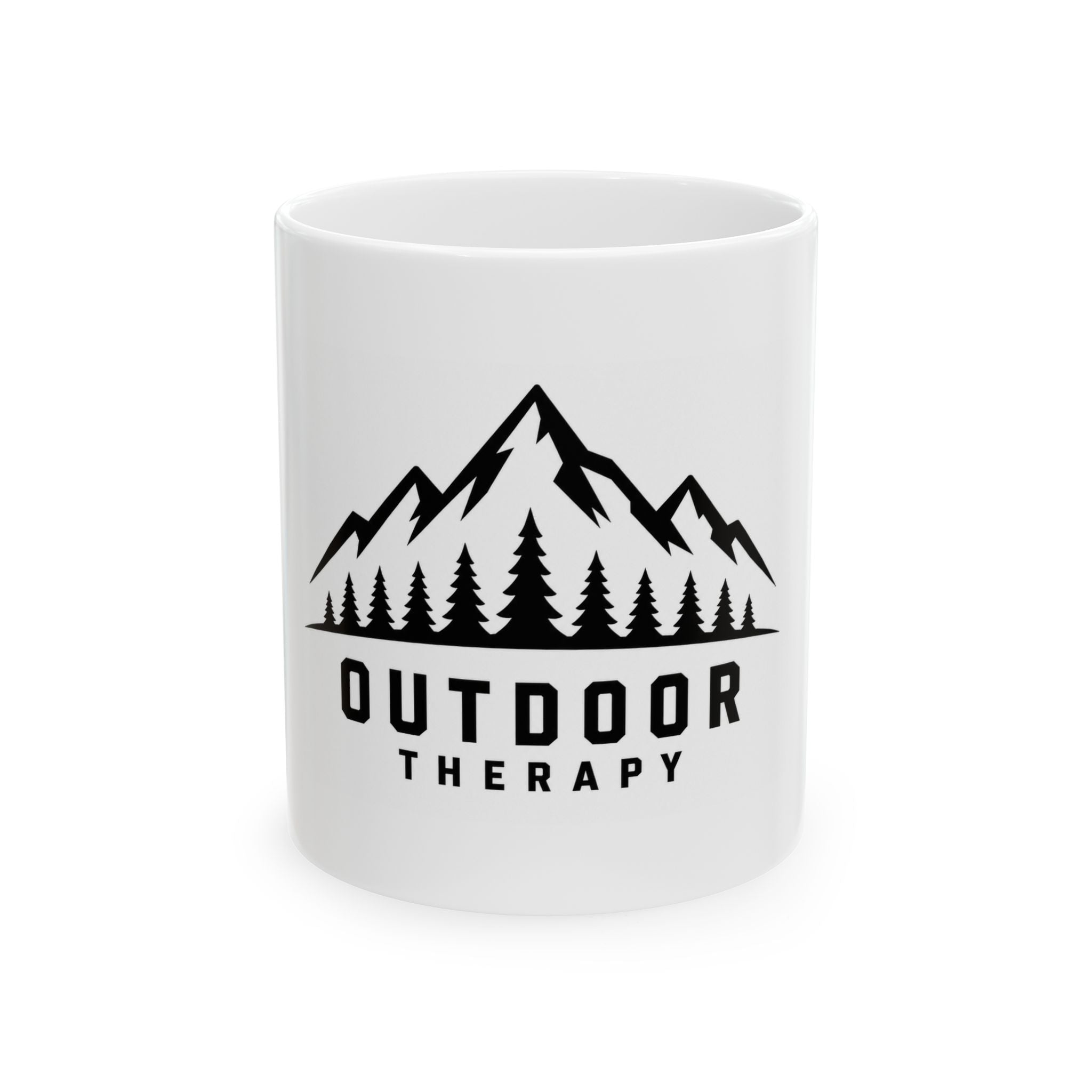 Outdoor Therapy Mug – Mountain & Pine Coffee Cup (11oz/15oz)