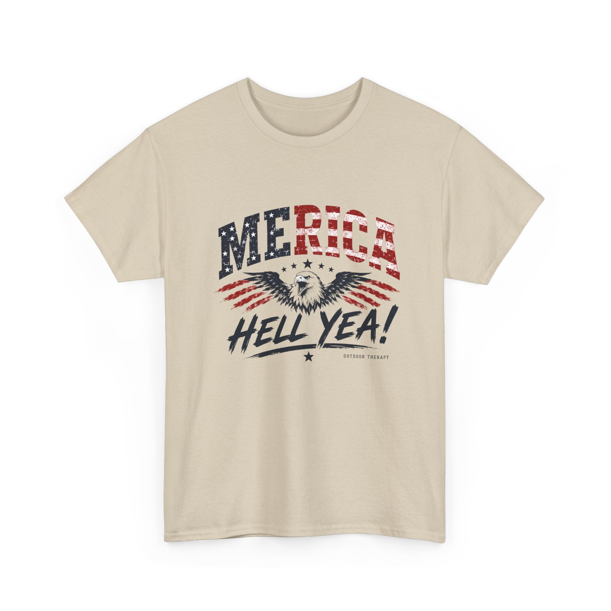 Merica Hell Yea! Patriotic Eagle T-Shirt - 4th of July American Flag Tee