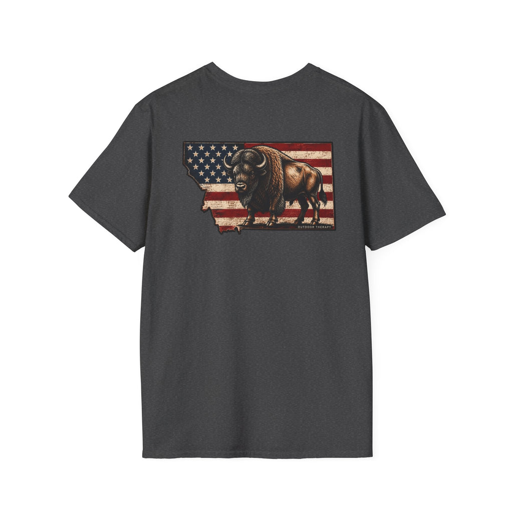 American Flag & Bison T-Shirt