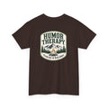 Humor Therapy Tee - Fresh Air & Bad Jokes Mountain Graphic T‑Shirt