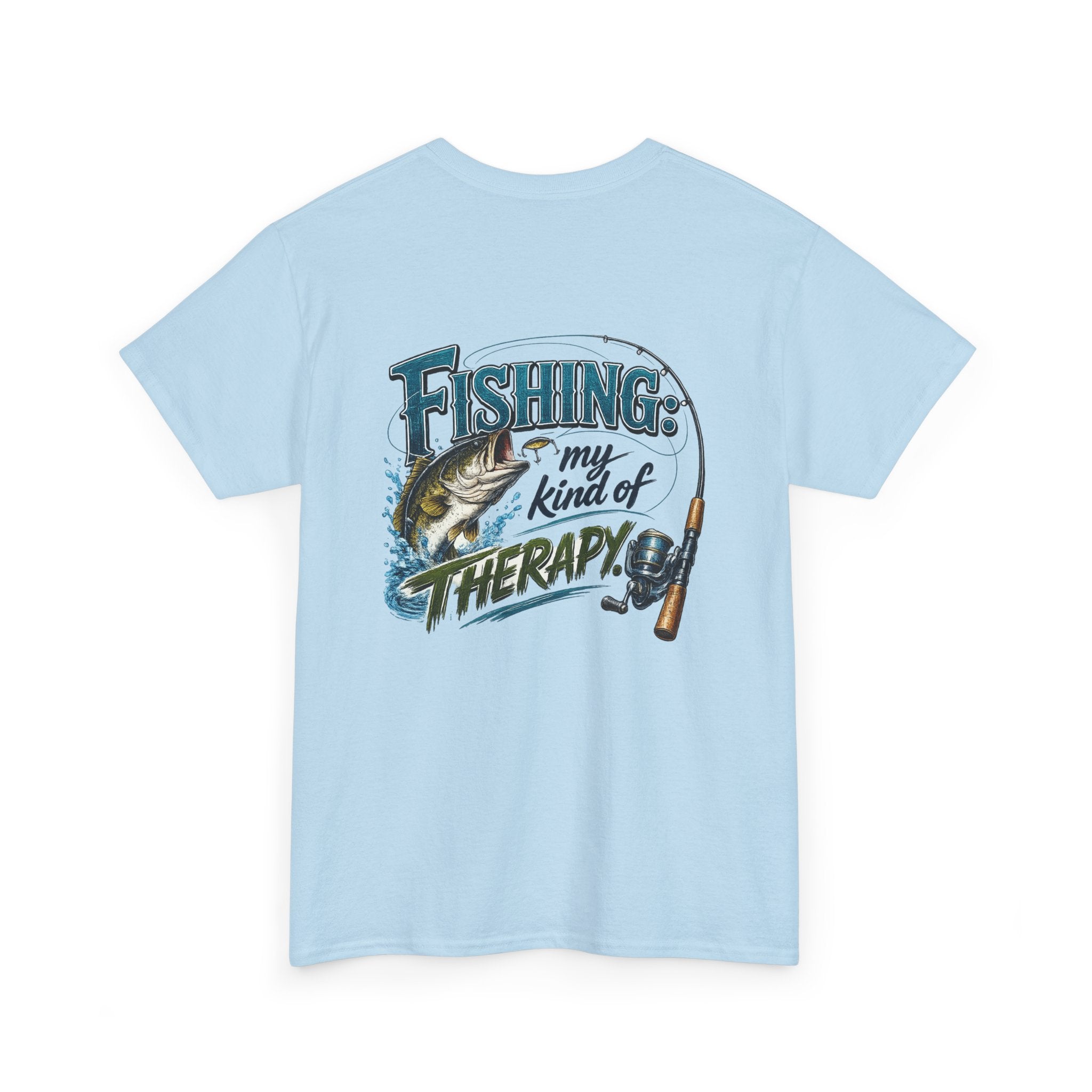 Fishing Is My Kind of Therapy T-Shirt — Fishing Tee with Bass Graphic