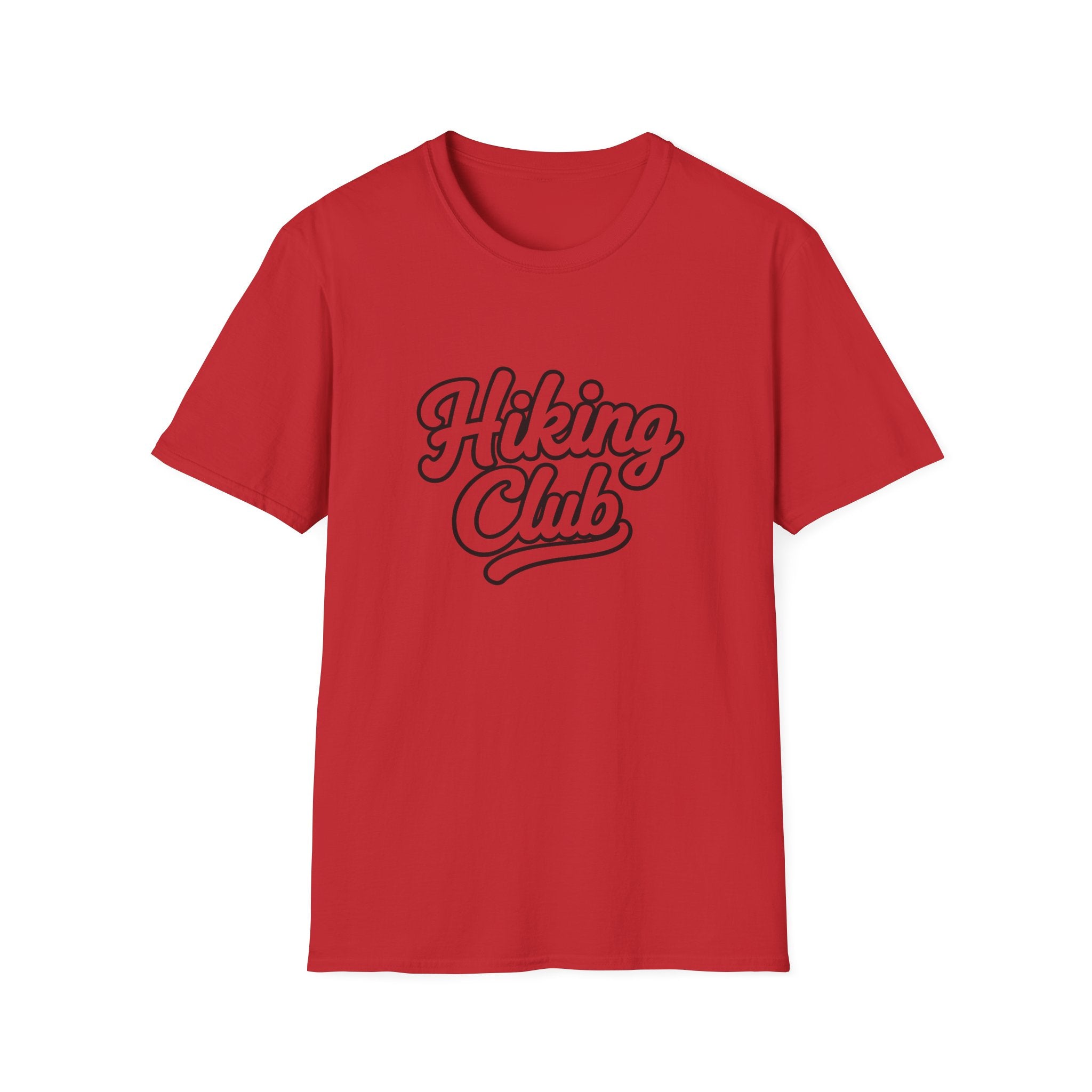 Hiking Club T-Shirt — Vintage Script Outdoors Tee for Hikers