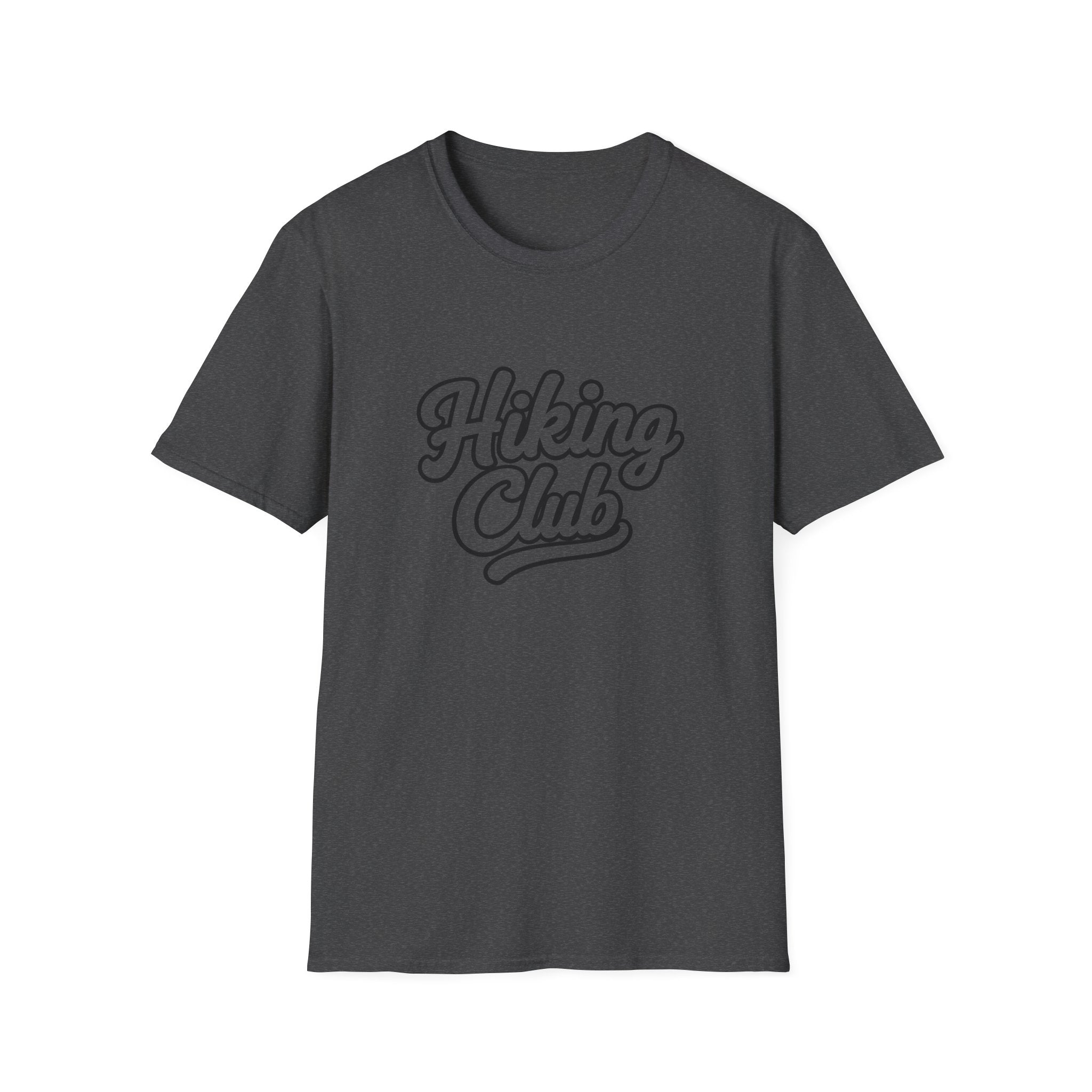 Hiking Club T-Shirt — Vintage Script Outdoors Tee for Hikers