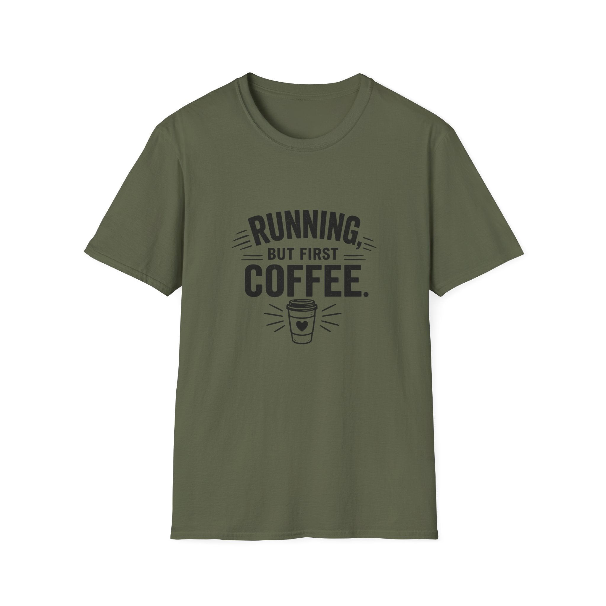 Running But First Coffee T-Shirt — Funny Runner Coffee Tee