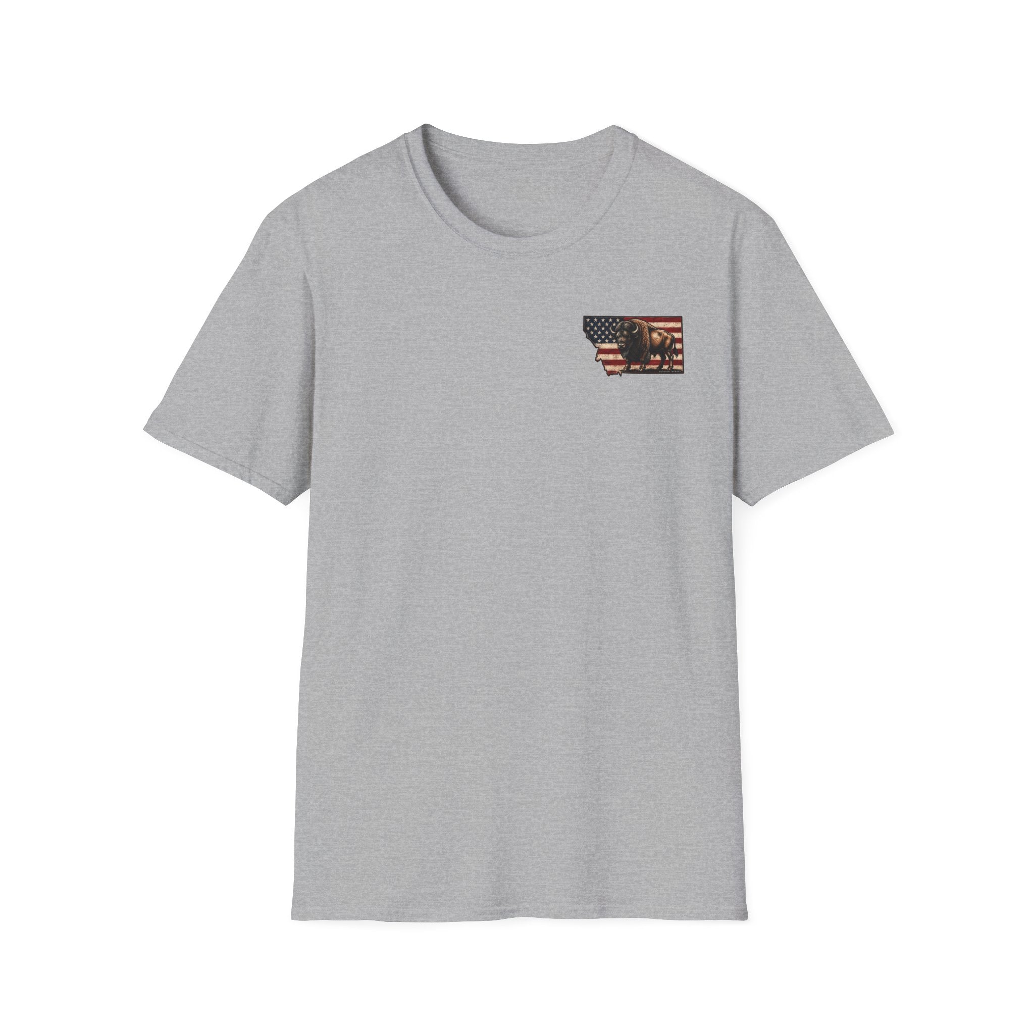 American Flag & Bison T-Shirt