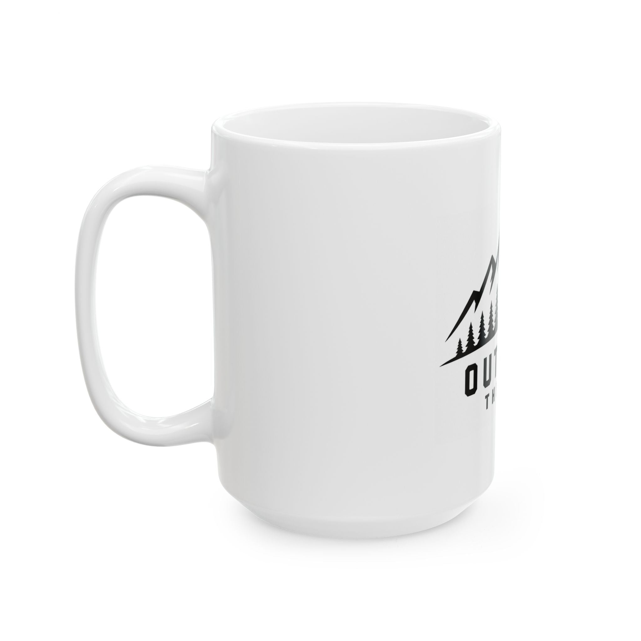 Outdoor Therapy Mug – Mountain & Pine Coffee Cup (11oz/15oz)