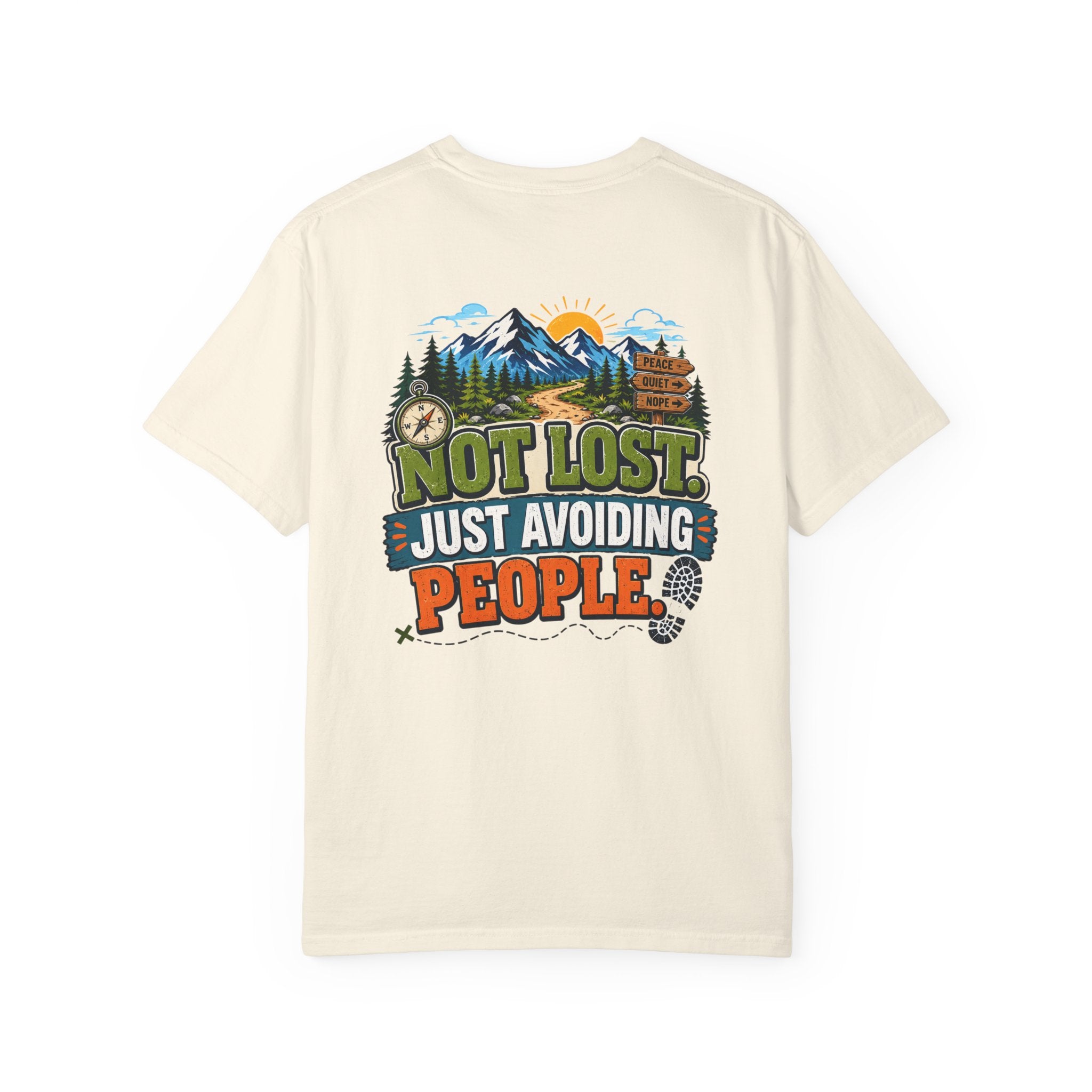 Not Lost Just Avoiding People T-Shirt — Outdoor Hiking Graphic Tee