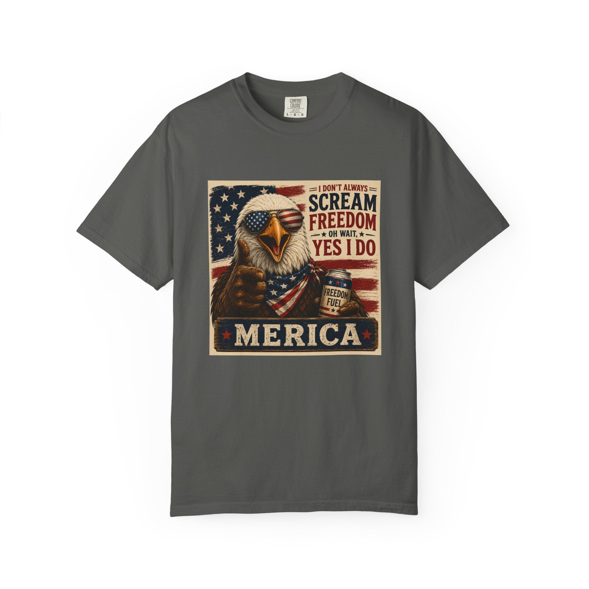 Patriotic 'Merica' Eagle T-Shirt — I Scream For Freedom Vintage American Flag Tee
