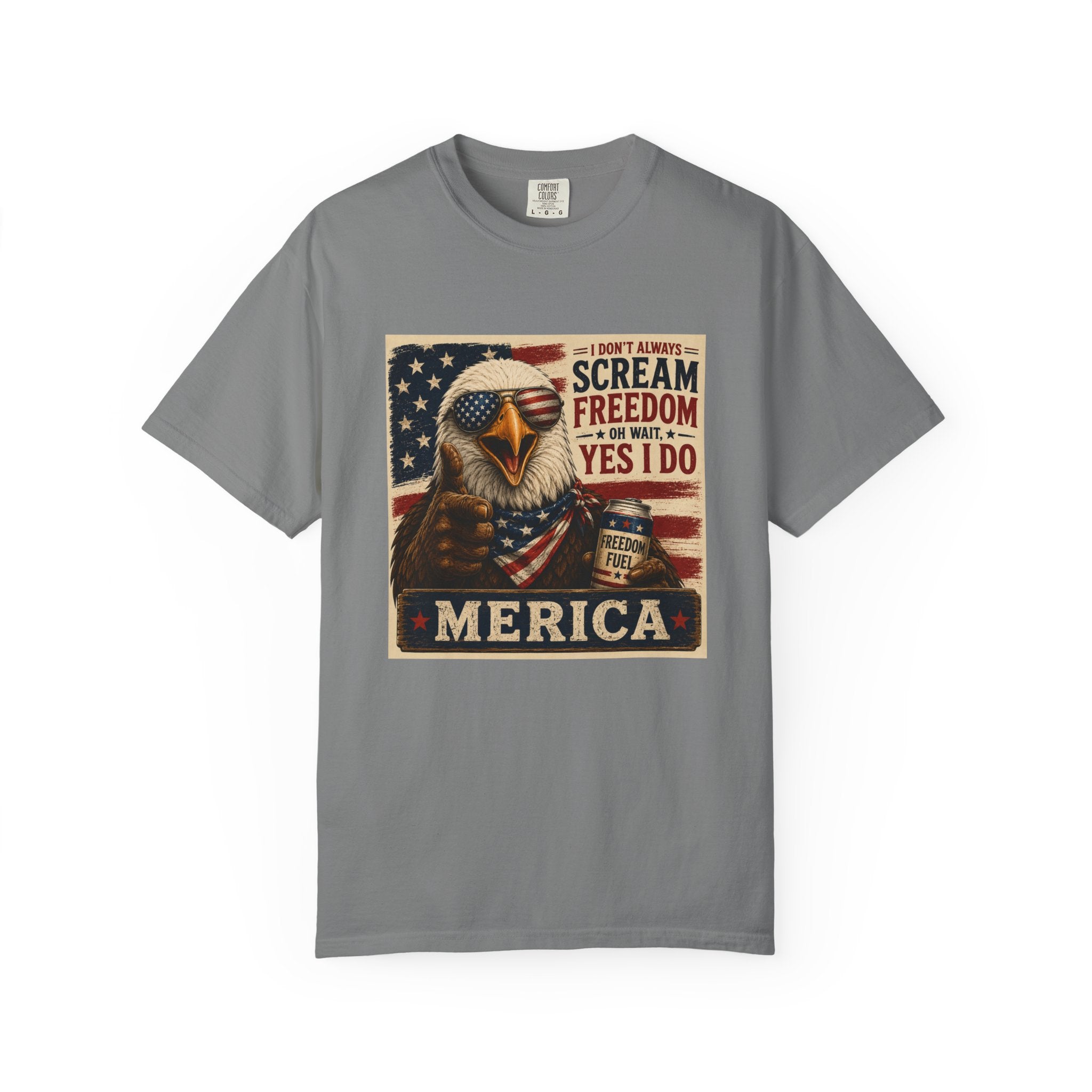 Patriotic 'Merica' Eagle T-Shirt — I Scream For Freedom Vintage American Flag Tee