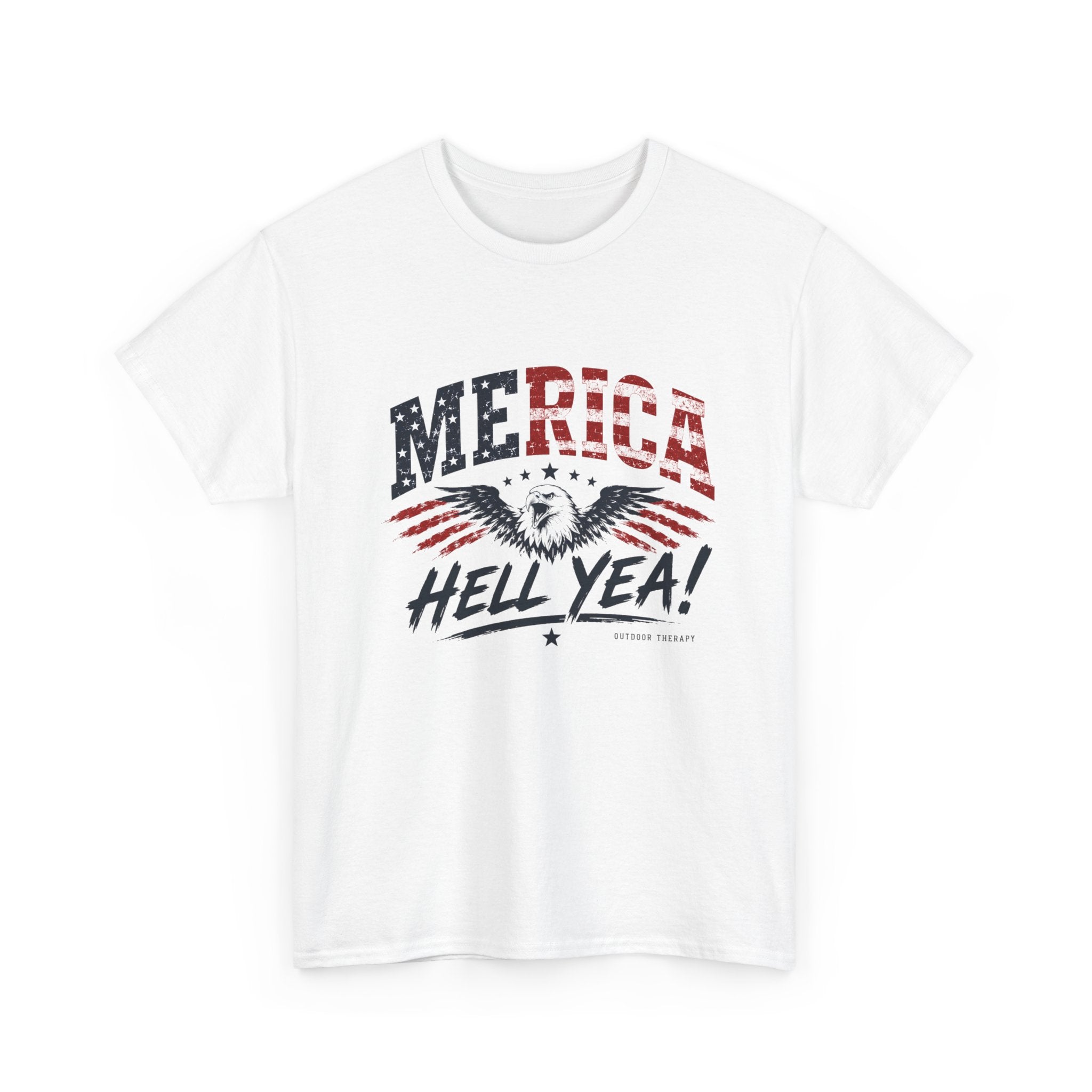 Merica Hell Yea! Patriotic Eagle T-Shirt - 4th of July American Flag Tee