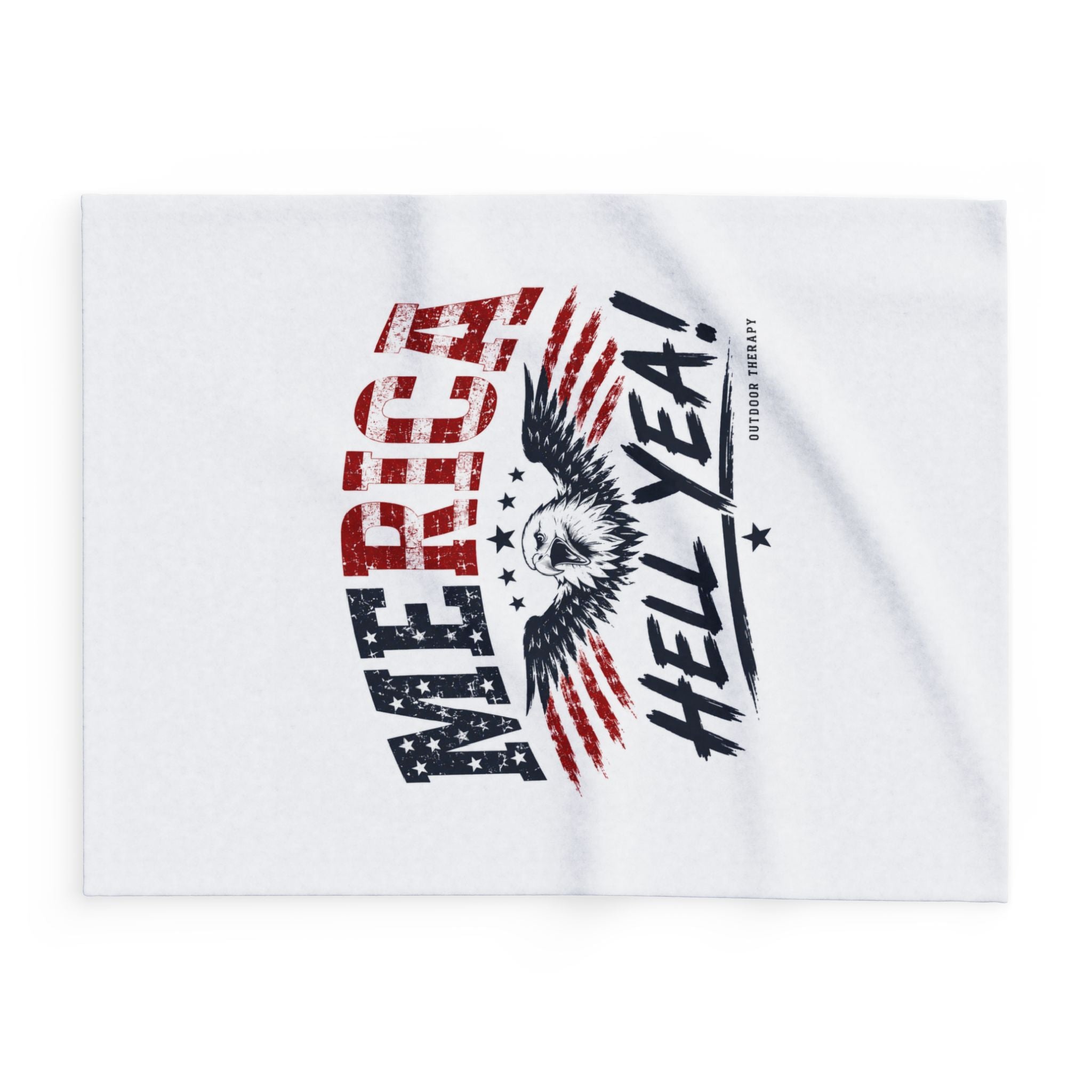 Arctic Fleece Blanket — "Merica Hell Yea" Patriotic Eagle Throw