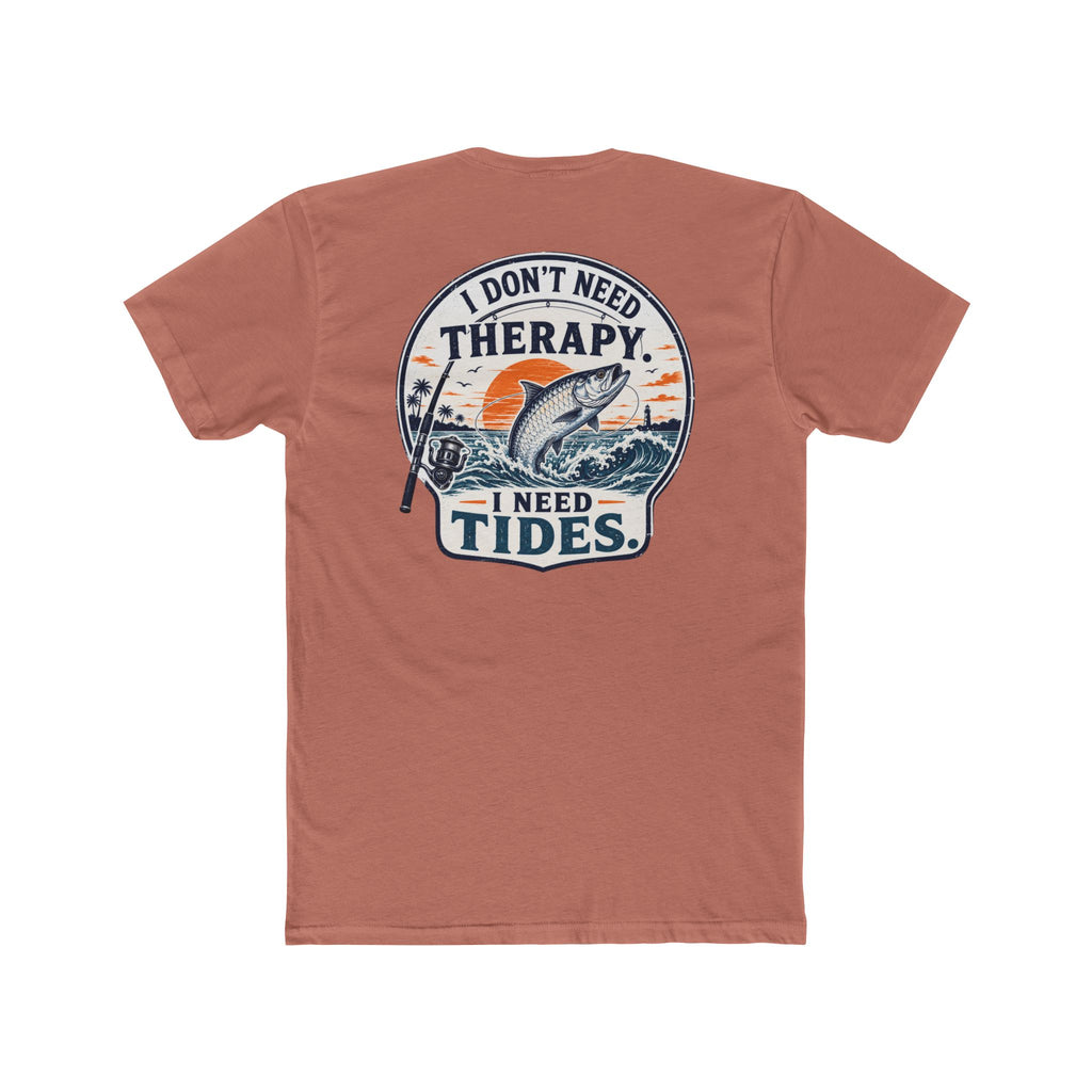 "I Don't Need Therapy, I Need Tides" Fishing T‑Shirt