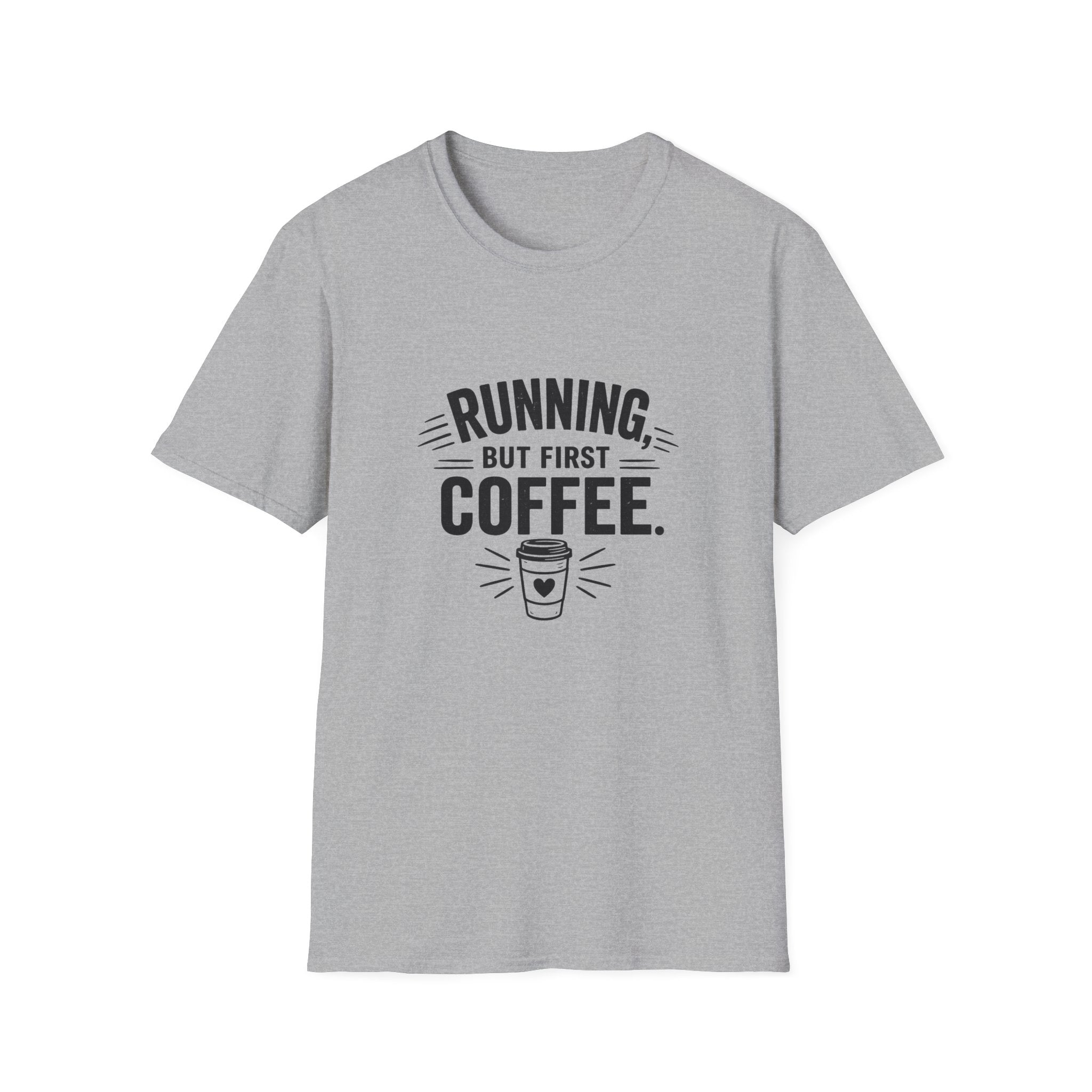Running But First Coffee T-Shirt — Funny Runner Coffee Tee