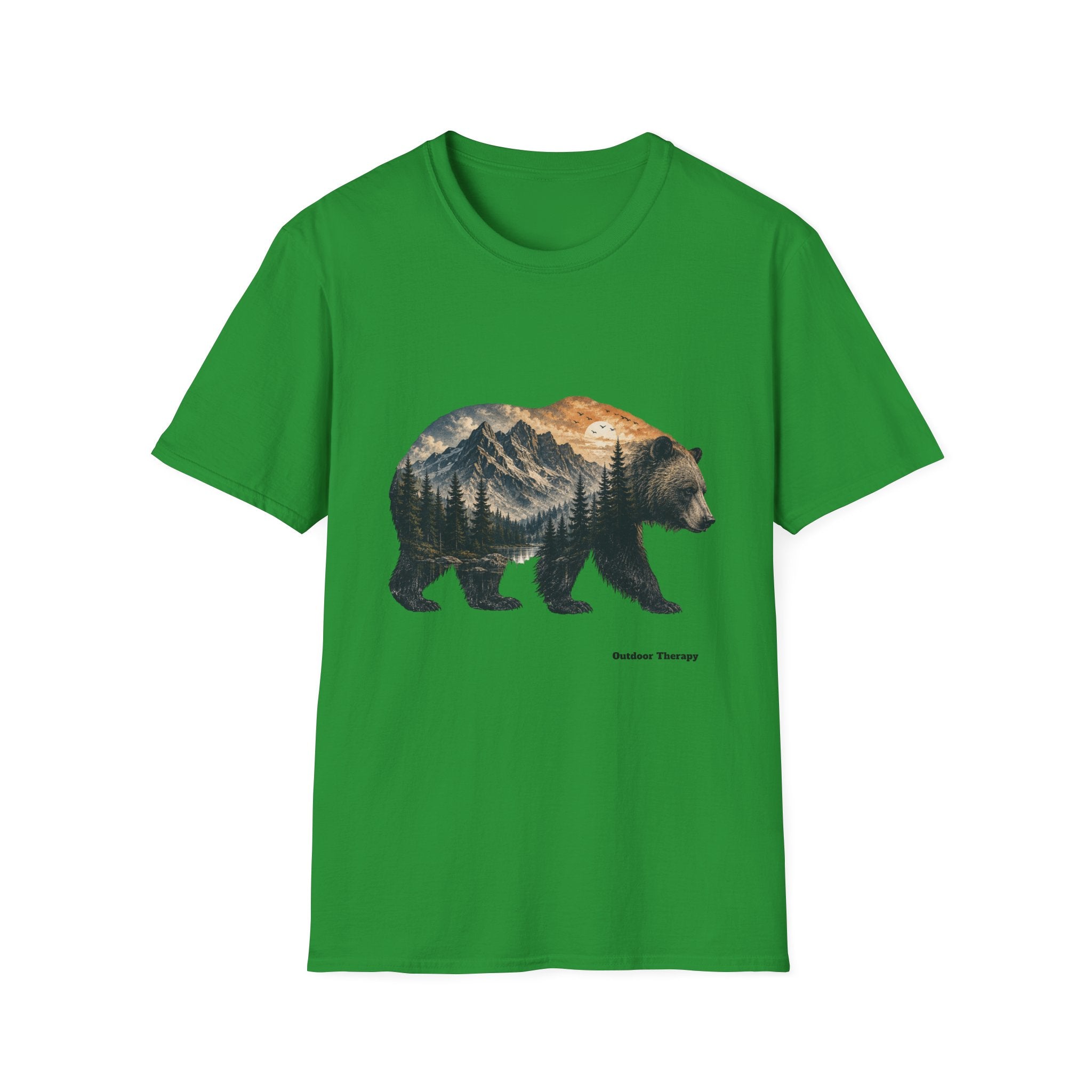 Bear Mountain Tee — Scenic Forest Bear Graphic T-Shirt