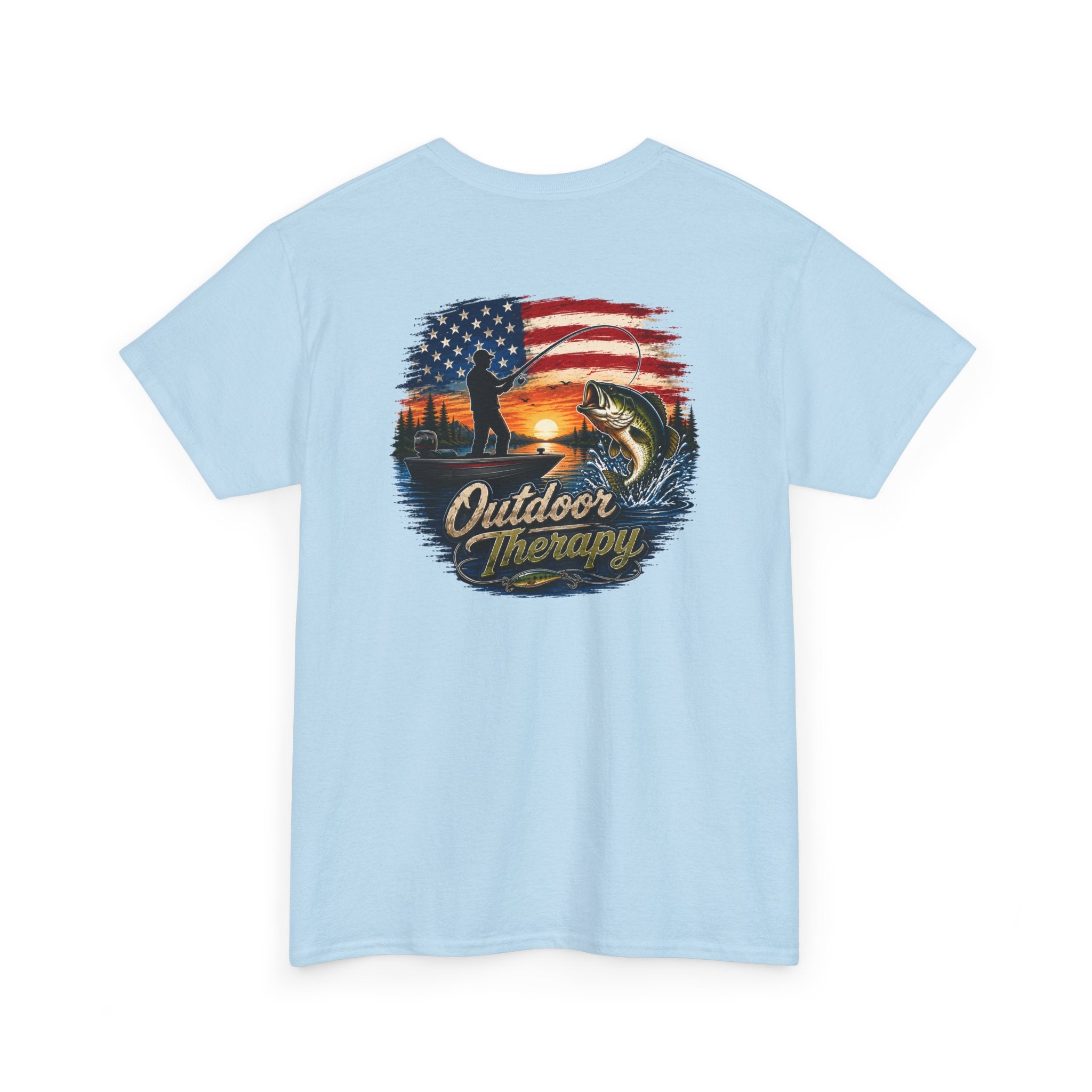 American Flag Fishing Tee