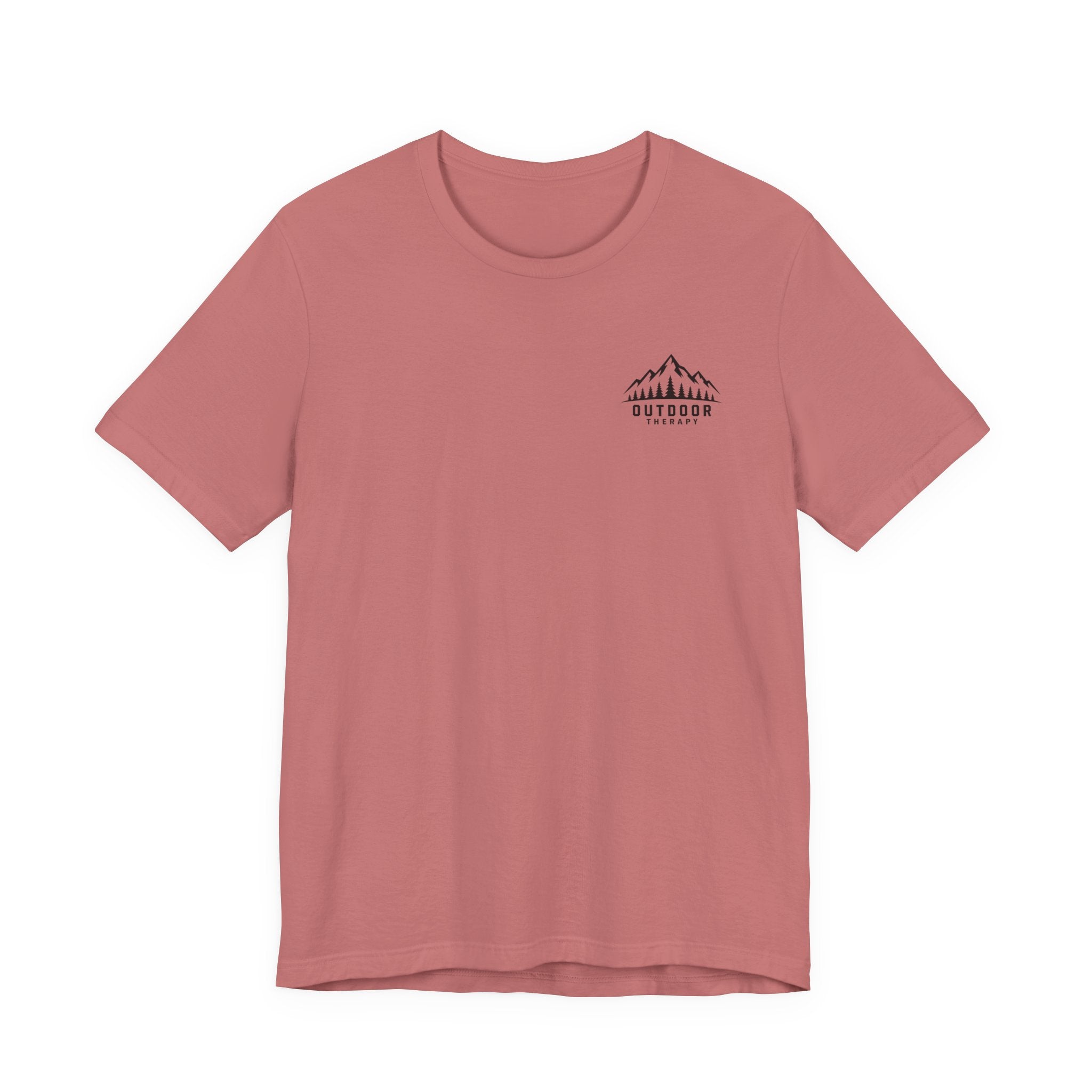 Outdoor Therapy Camping T‑Shirt — Mountain Campfire Graphic Tee