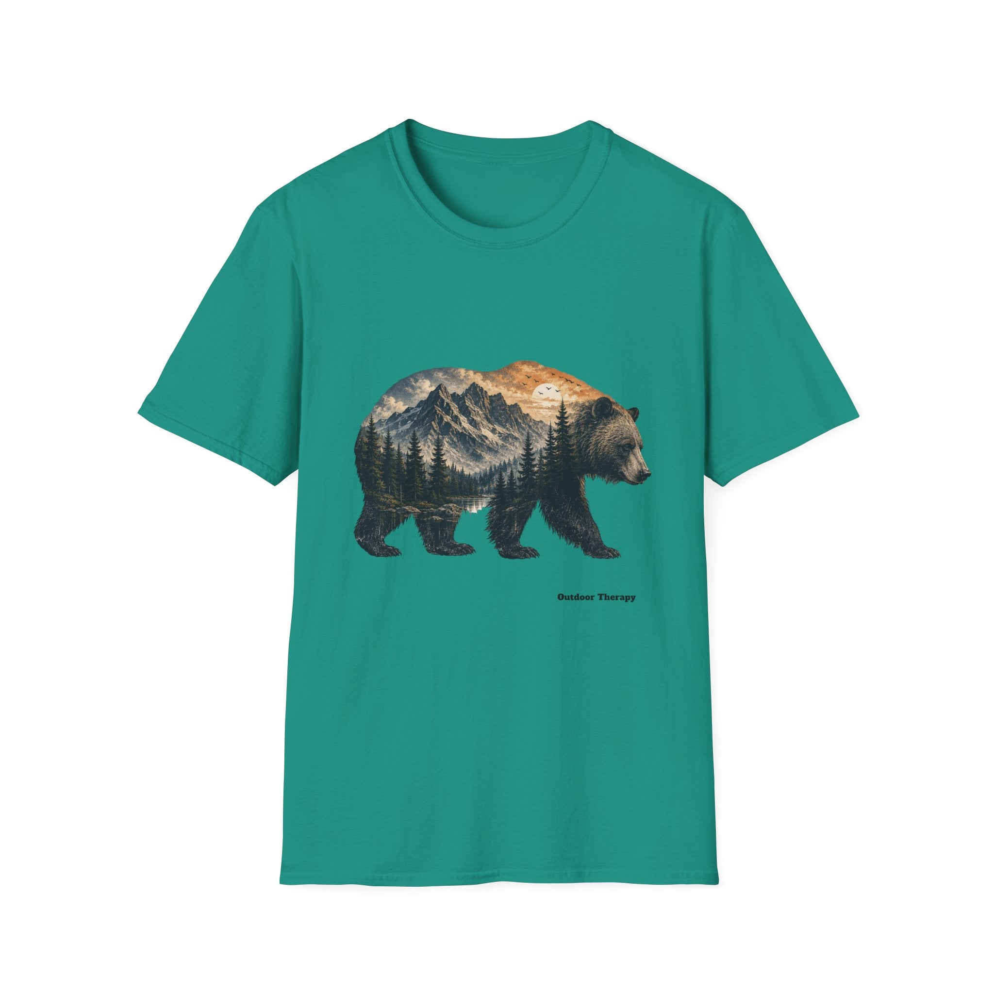 Bear Mountain Tee — Scenic Forest Bear Graphic T-Shirt