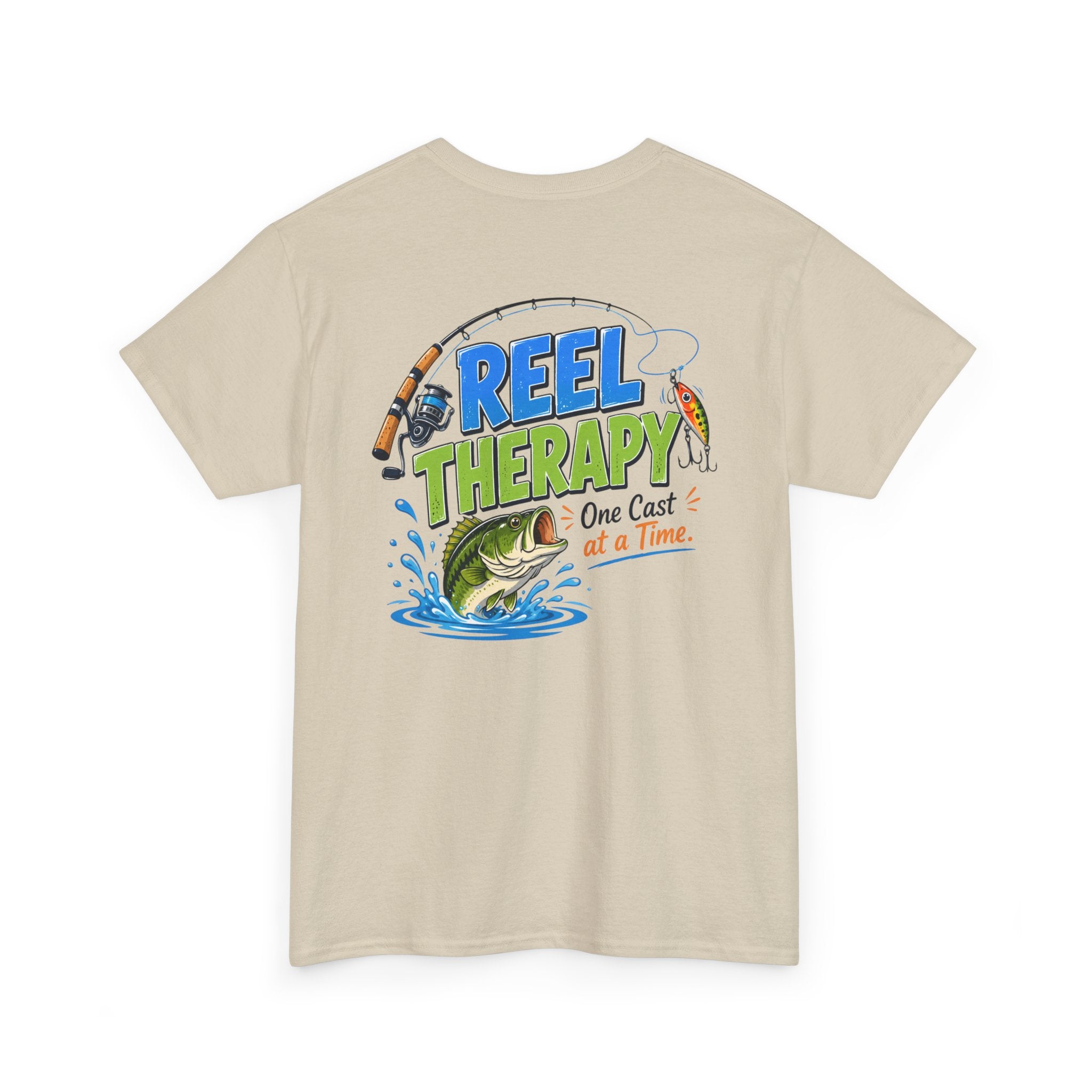 "Reel Therapy: One Cast at a Time" Fishing Tee