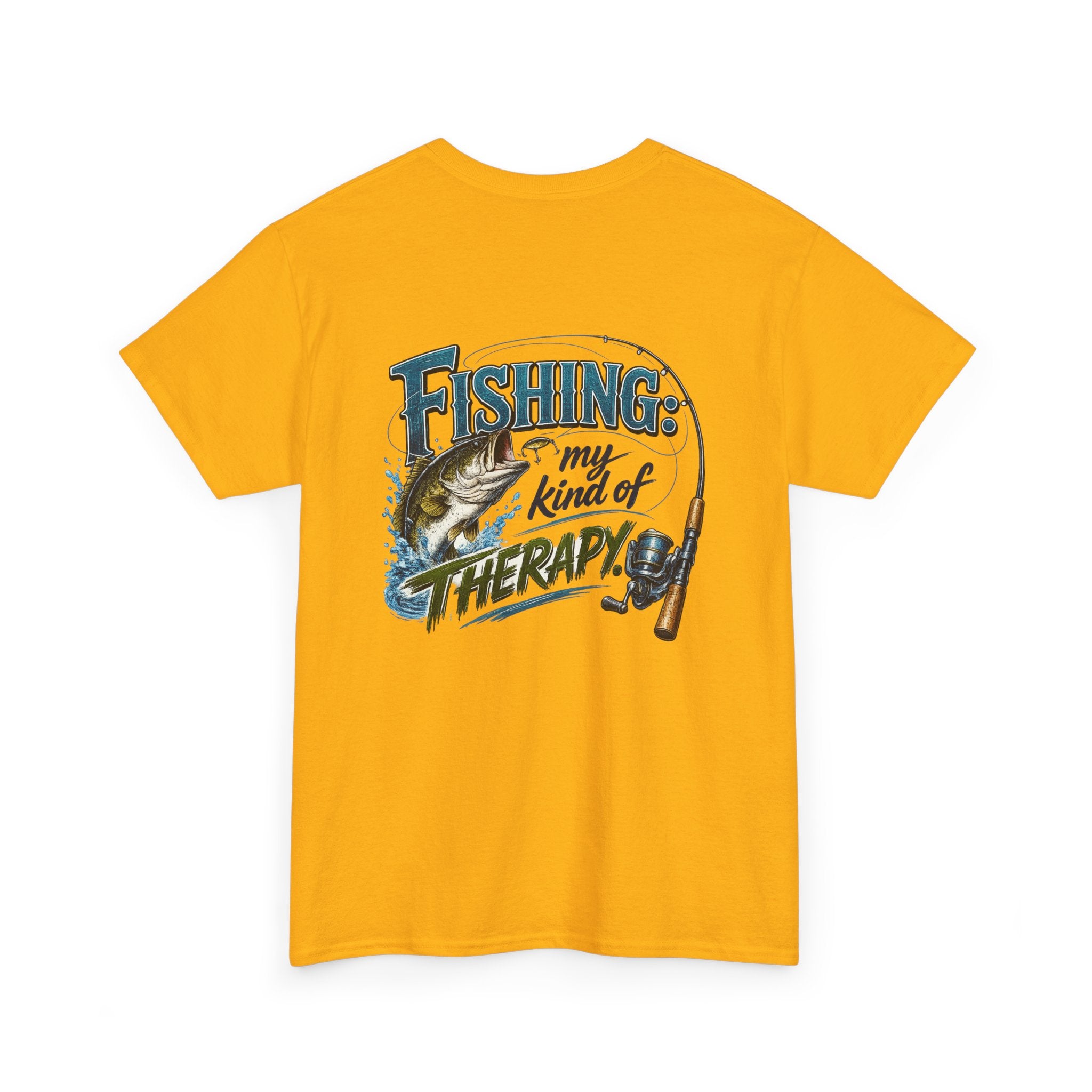 Fishing Is My Kind of Therapy T-Shirt — Fishing Tee with Bass Graphic