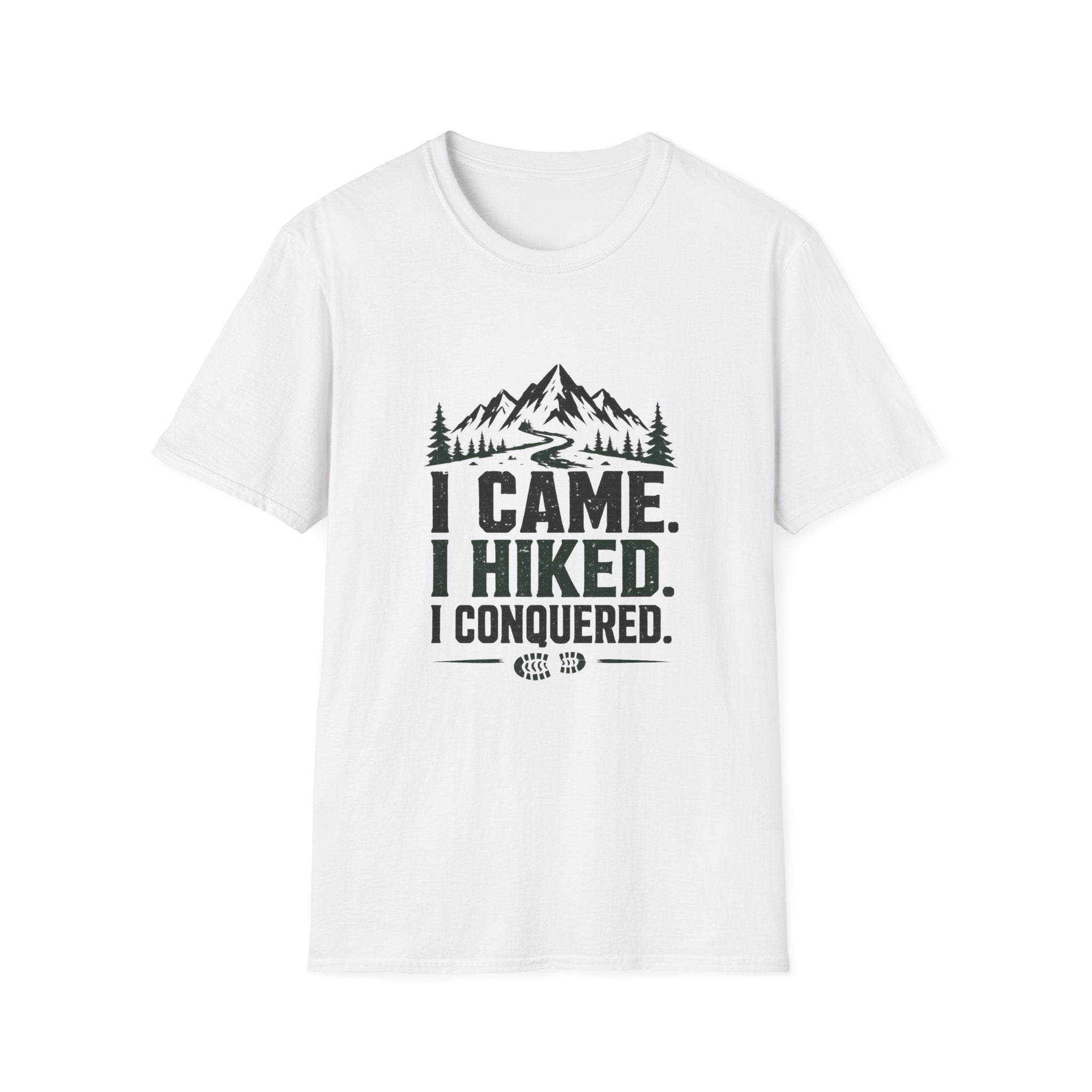 Hiking T-Shirt — I Came. I Hiked. I Conquered. Mountain Trail Tee
