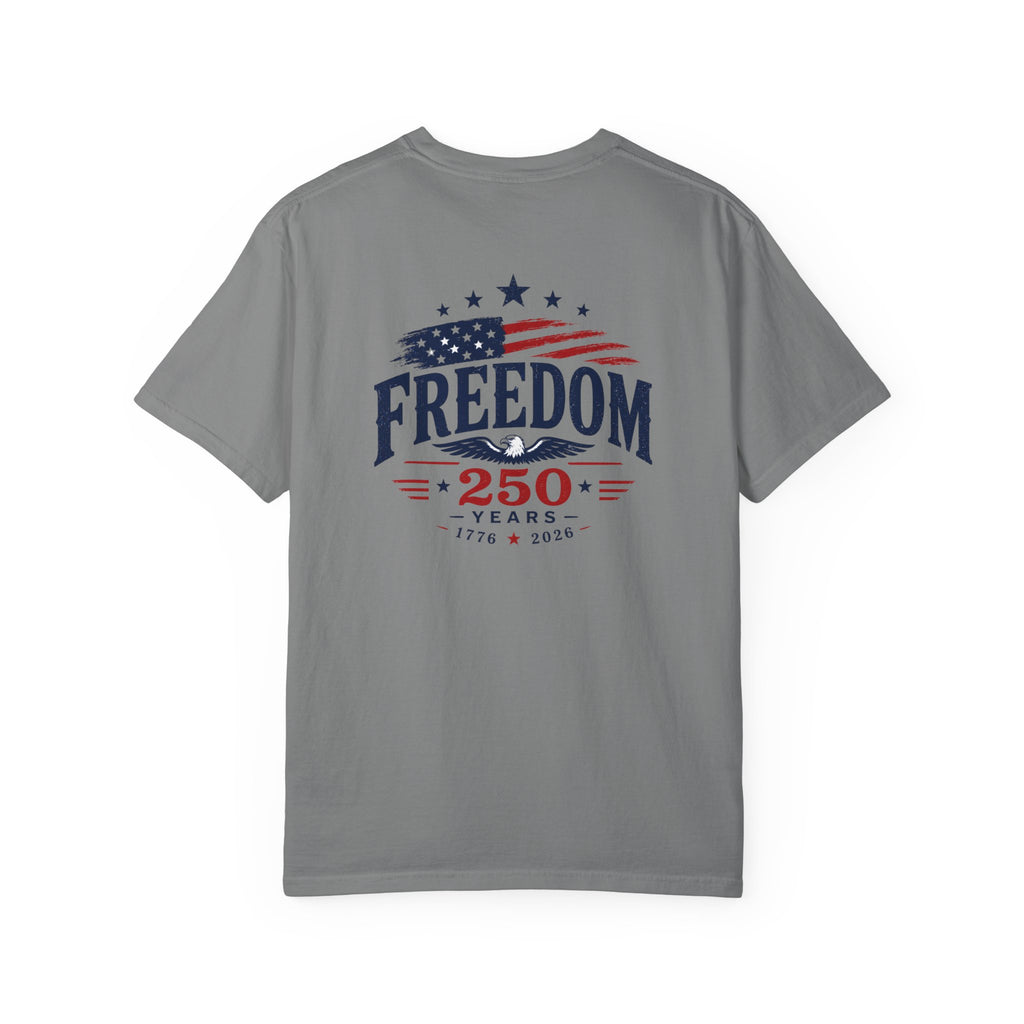 Freedom 250® Patriotic T-Shirt — 250 Years USA Flag Anniversary Tee