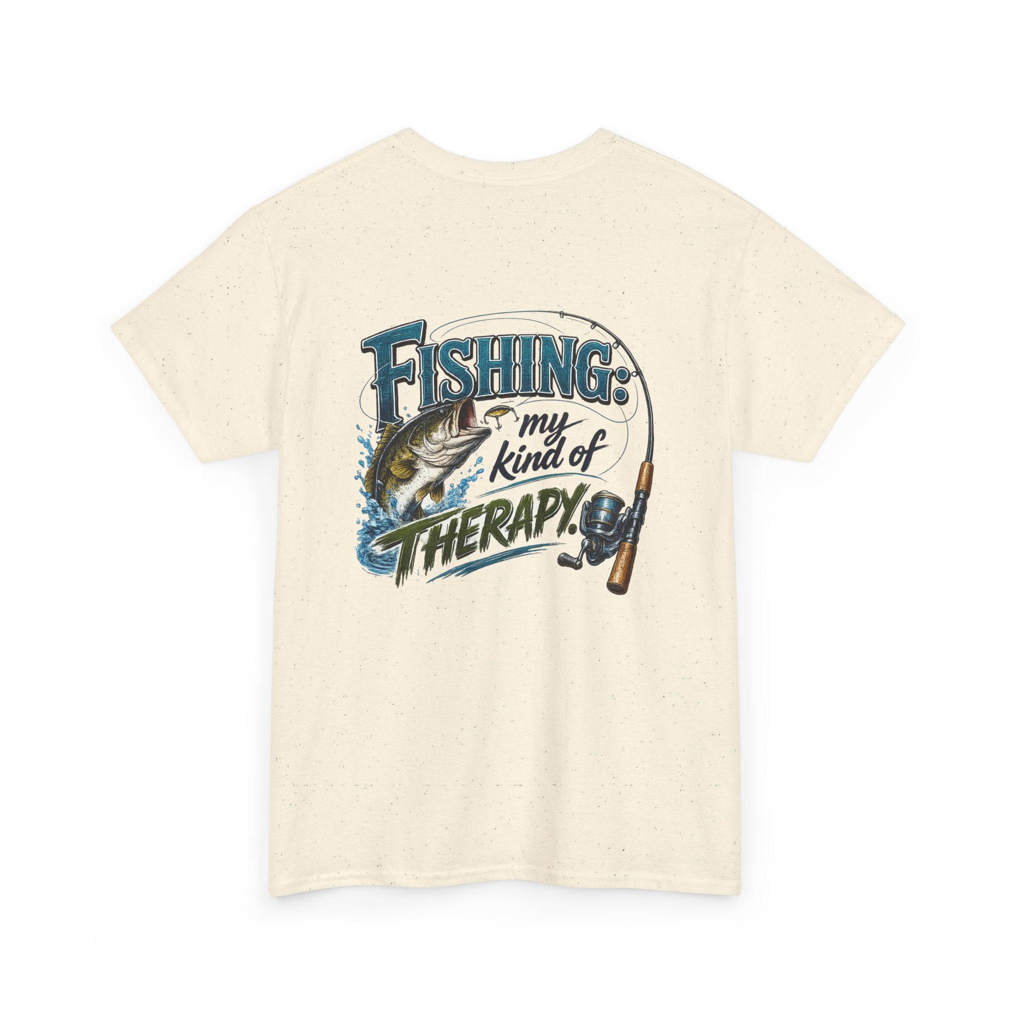 Fishing Is My Kind of Therapy T-Shirt — Fishing Tee with Bass Graphic