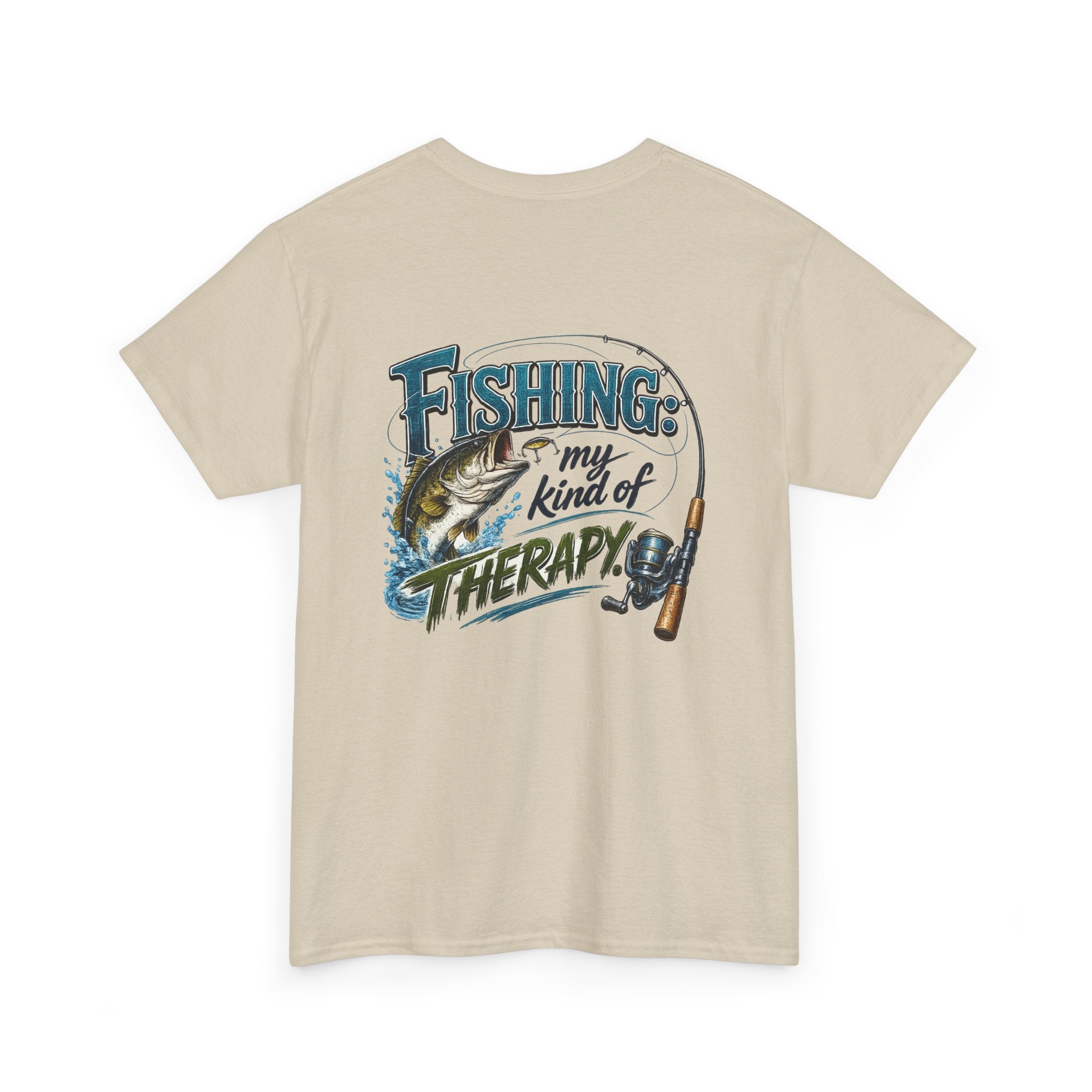Fishing Is My Kind of Therapy T-Shirt — Fishing Tee with Bass Graphic