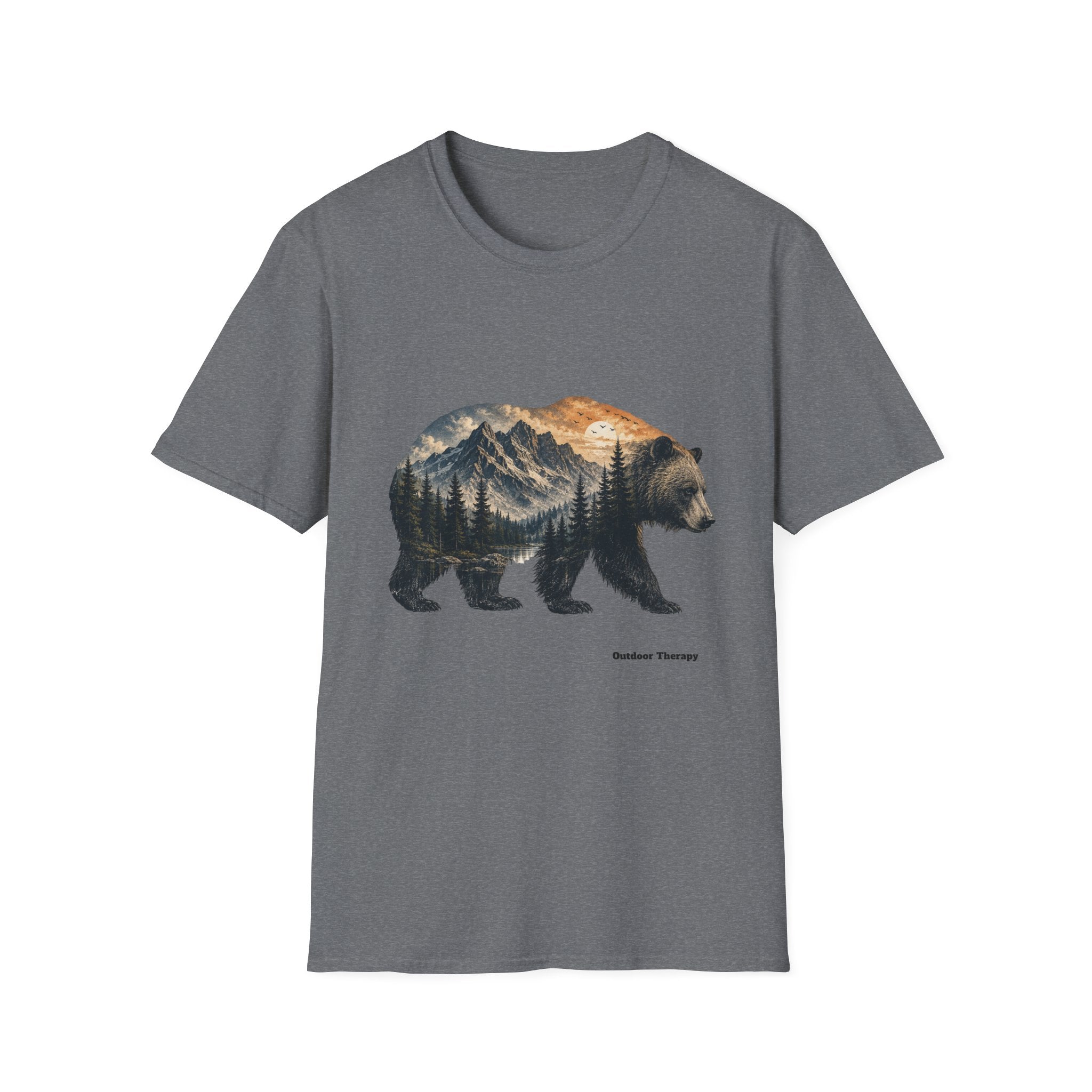 Bear Mountain Tee — Scenic Forest Bear Graphic T-Shirt