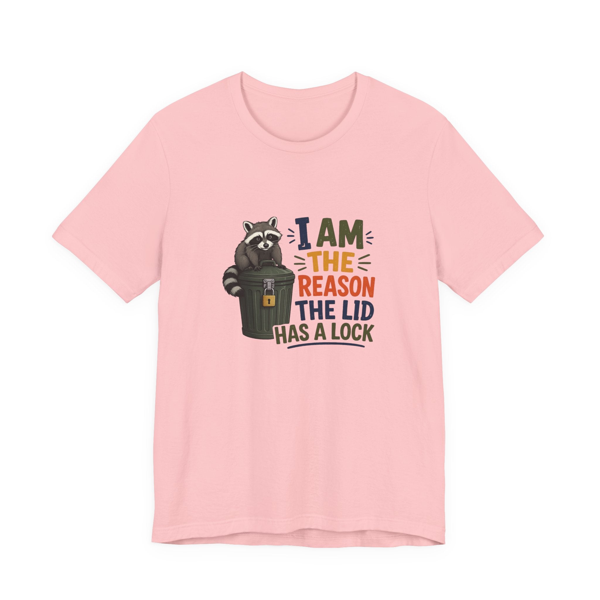 Raccoon Garbage Tee — I Am the Reason the Lid Has a Lock Funny Graphic Shirt