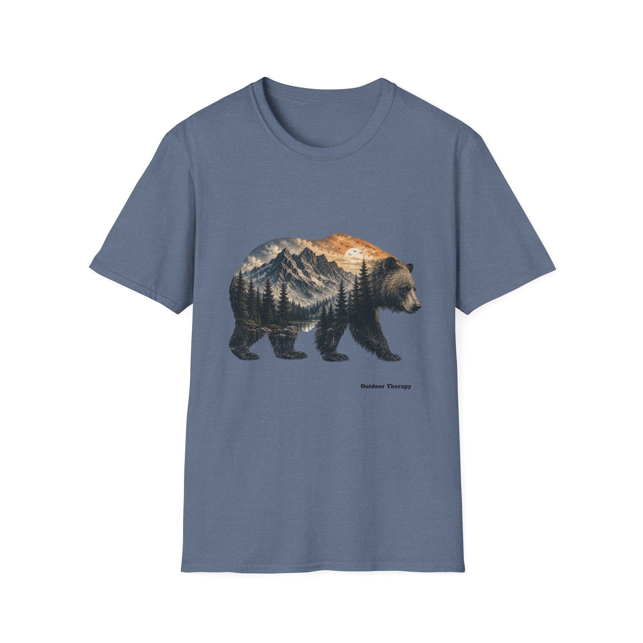 Bear Mountain Tee — Scenic Forest Bear Graphic T-Shirt