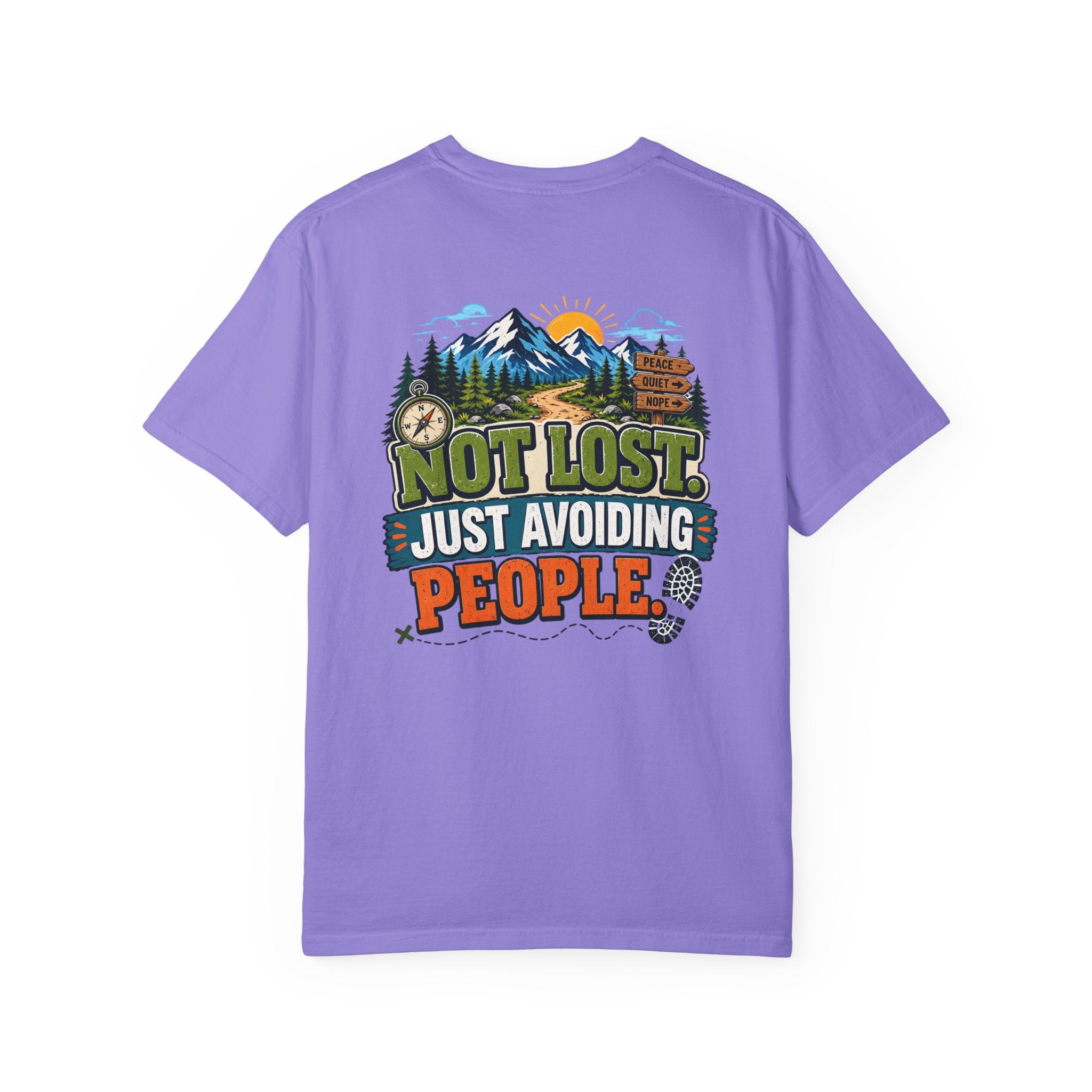 Not Lost Just Avoiding People T-Shirt — Outdoor Hiking Graphic Tee
