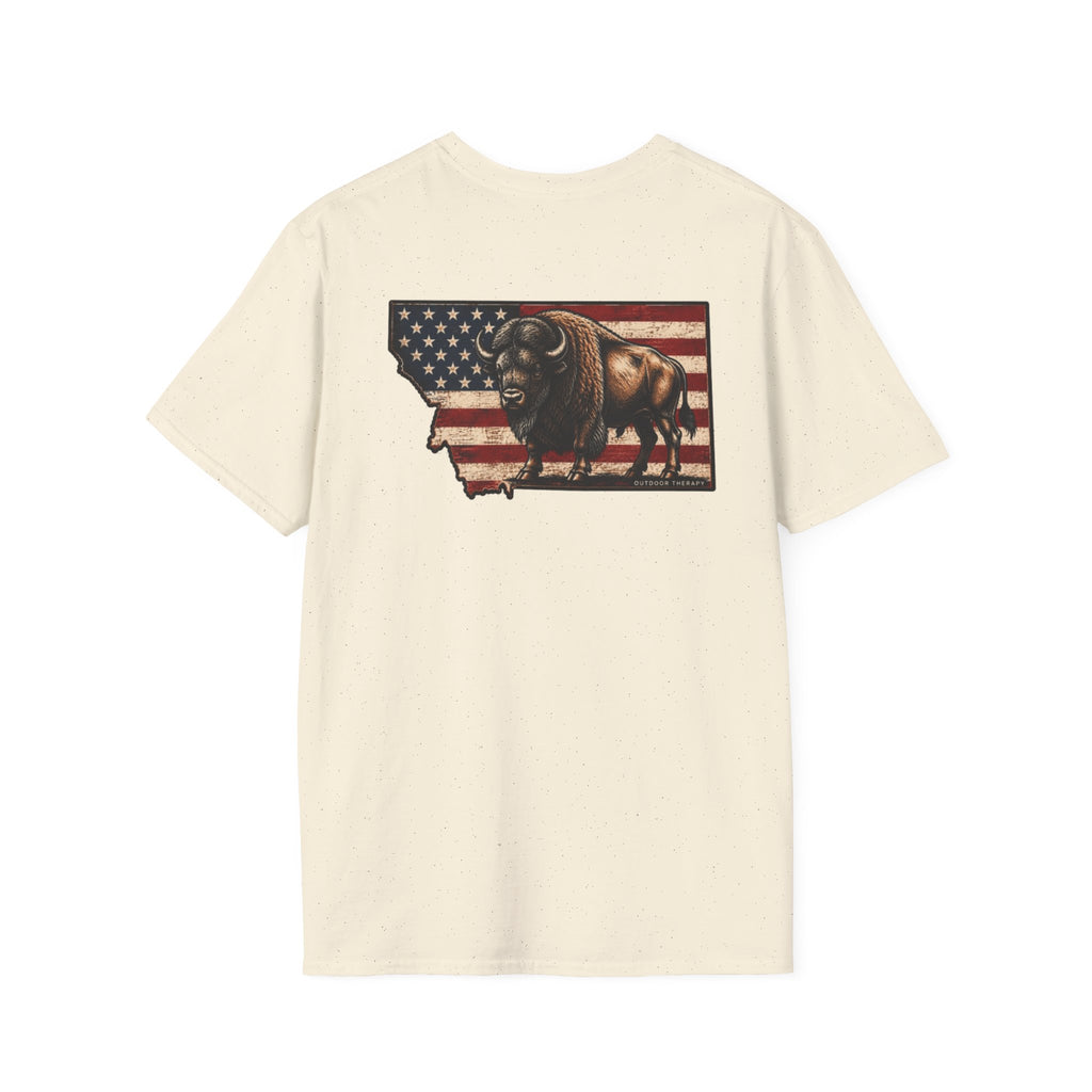 American Flag & Bison T-Shirt