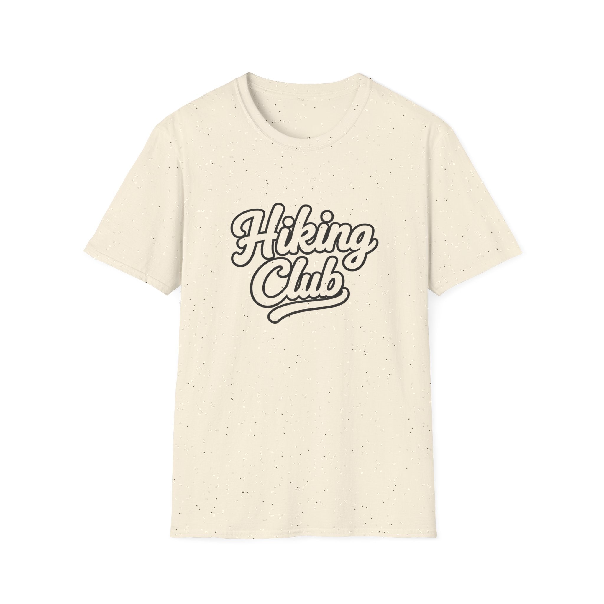 Hiking Club T-Shirt — Vintage Script Outdoors Tee for Hikers