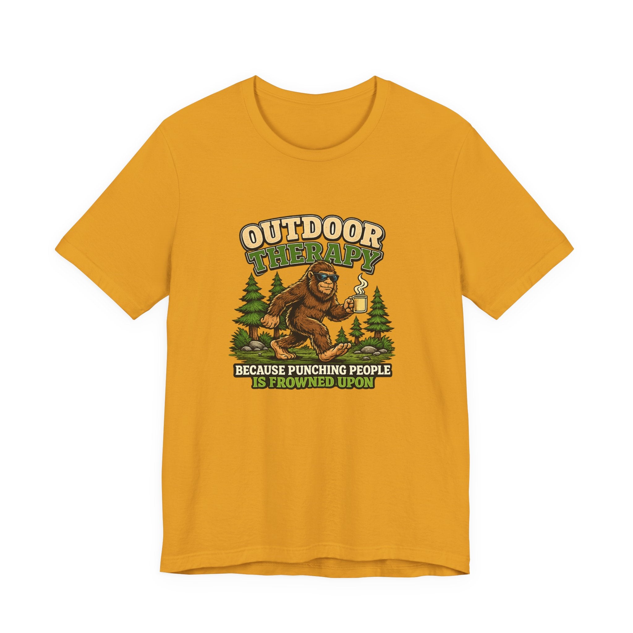 Outdoor Therapy T‑Shirt – Because Punching People Is frowned Upon Tee
