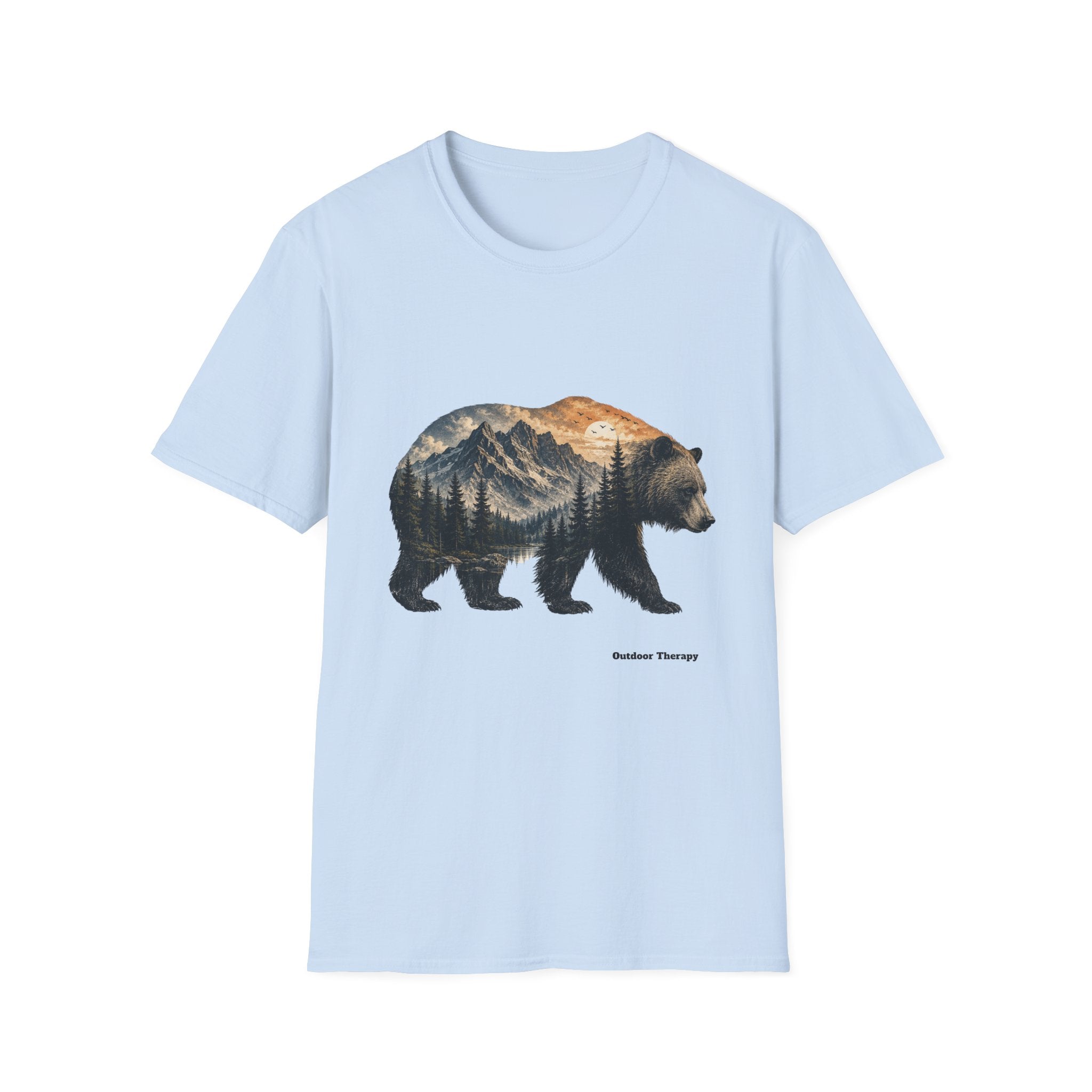 Bear Mountain Tee — Scenic Forest Bear Graphic T-Shirt