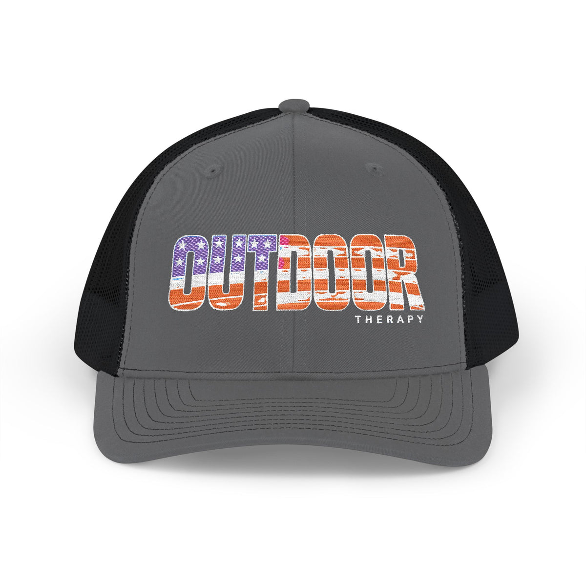 Outdoor Therapy American Flag Trucker Hat Embroidered