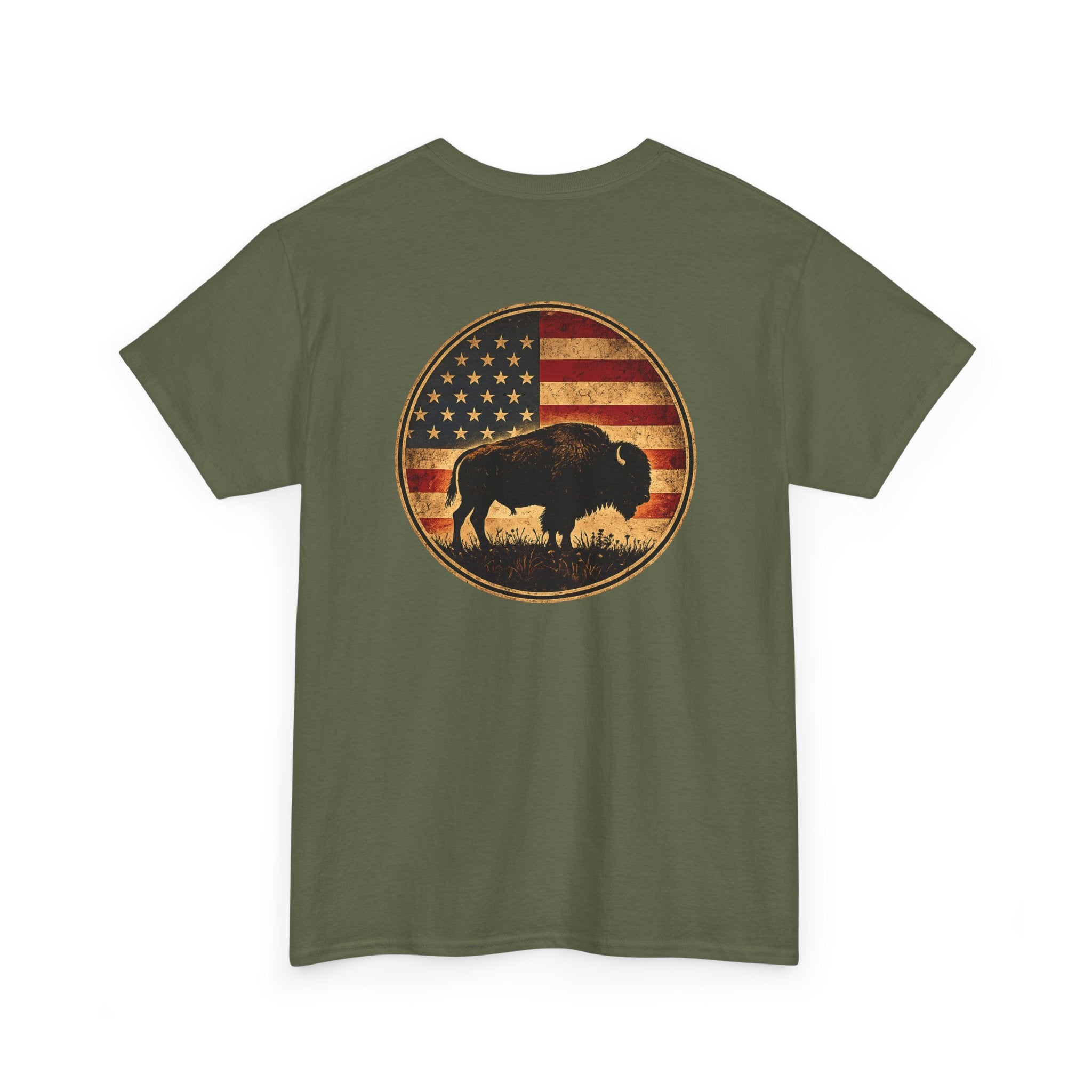 Buffalo American Flag T‑Shirt