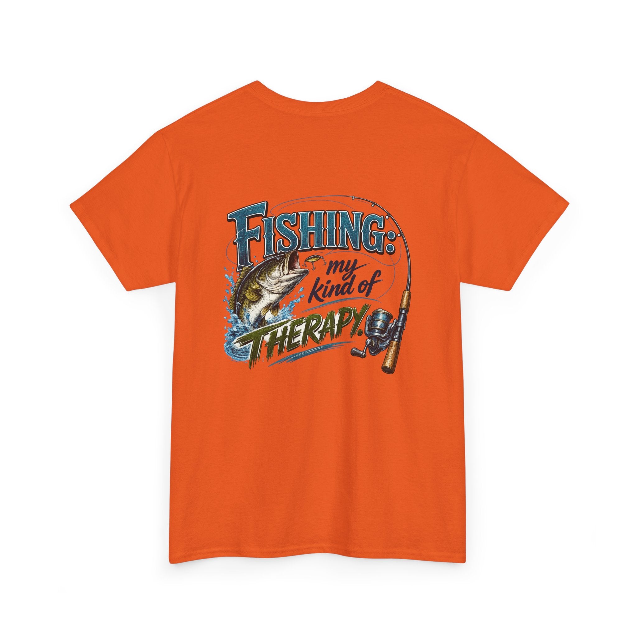 Fishing Is My Kind of Therapy T-Shirt — Fishing Tee with Bass Graphic